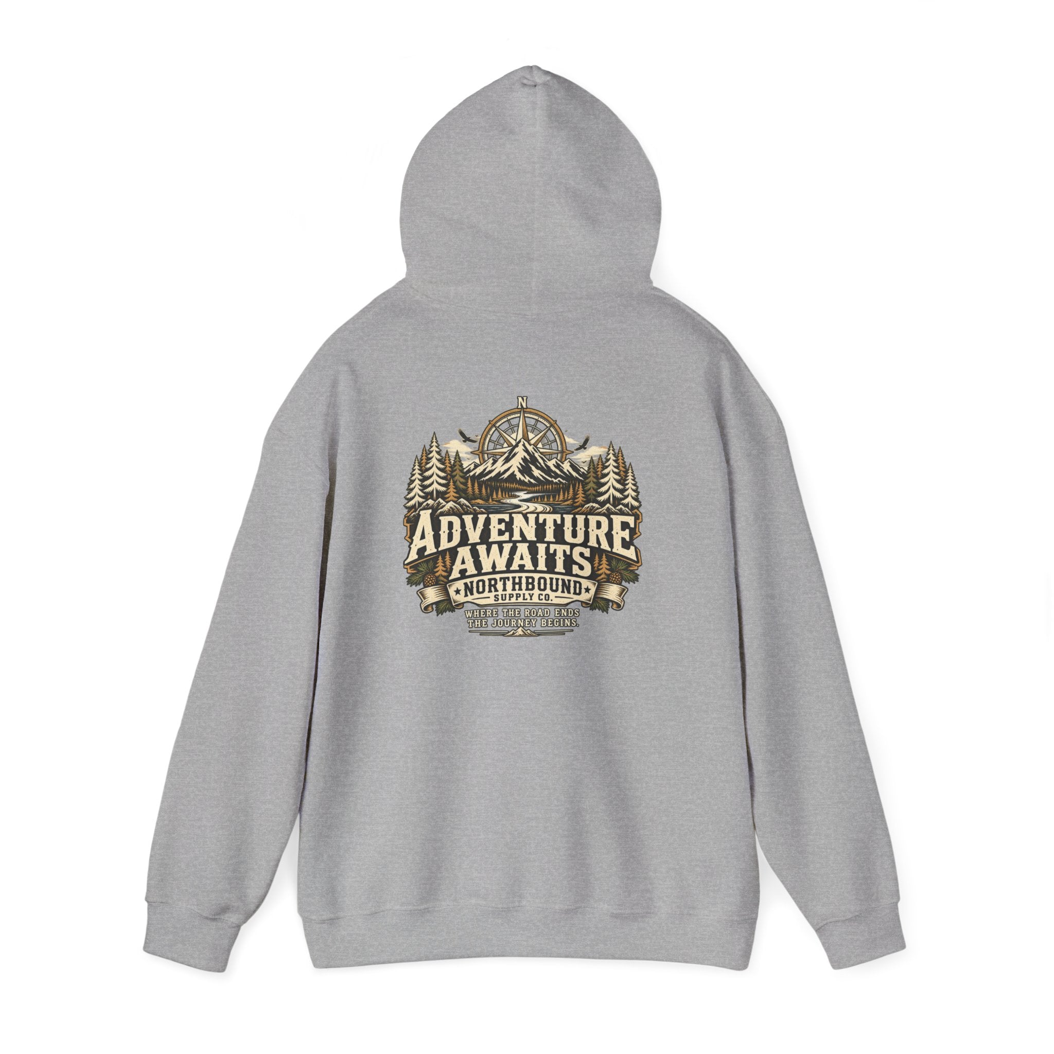 NH-005 Adventure Awaits Hoodie – Northbound Supply Co.