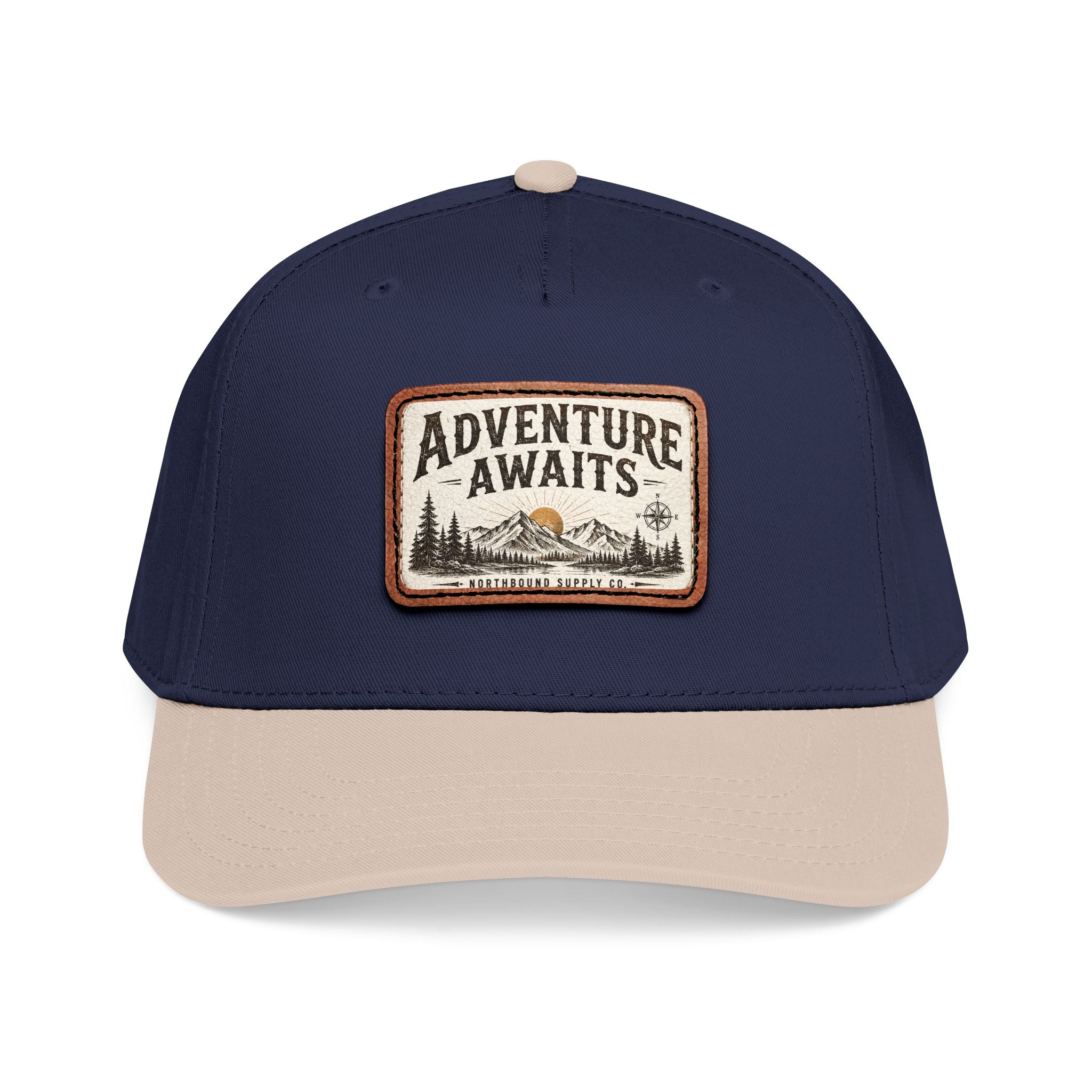 HP-002.5 Adventure Awaits Leather Patch Baseball Cap