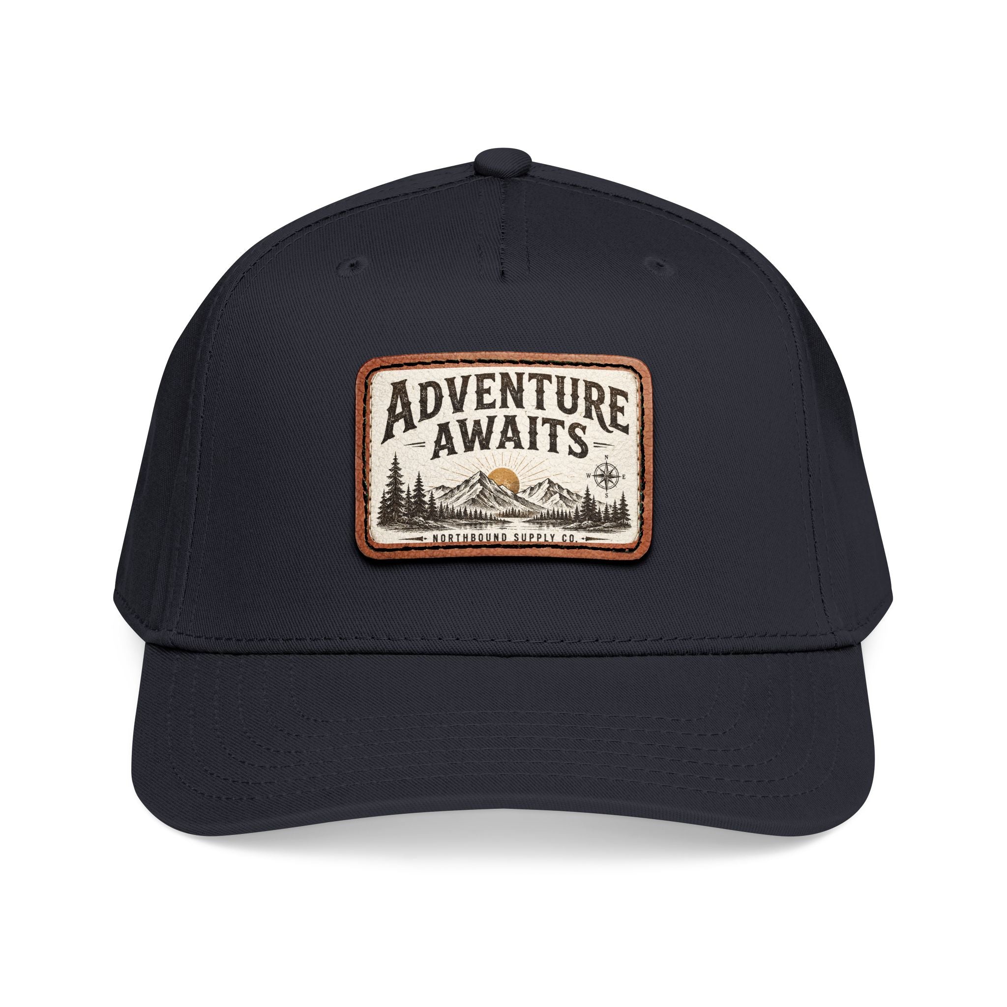 HP-002.5 Adventure Awaits Leather Patch Baseball Cap