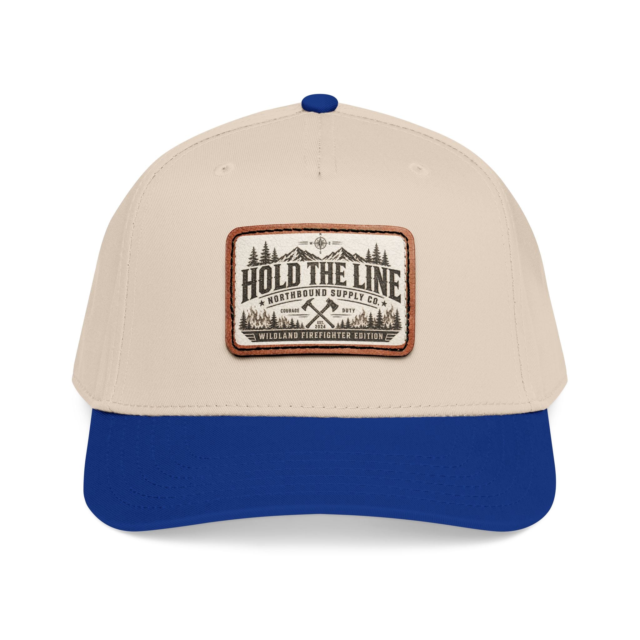 HP-004.5 Hold The Line Leather Patch Baseball Cap — Outdoorsy Vintage Trucker Hat
