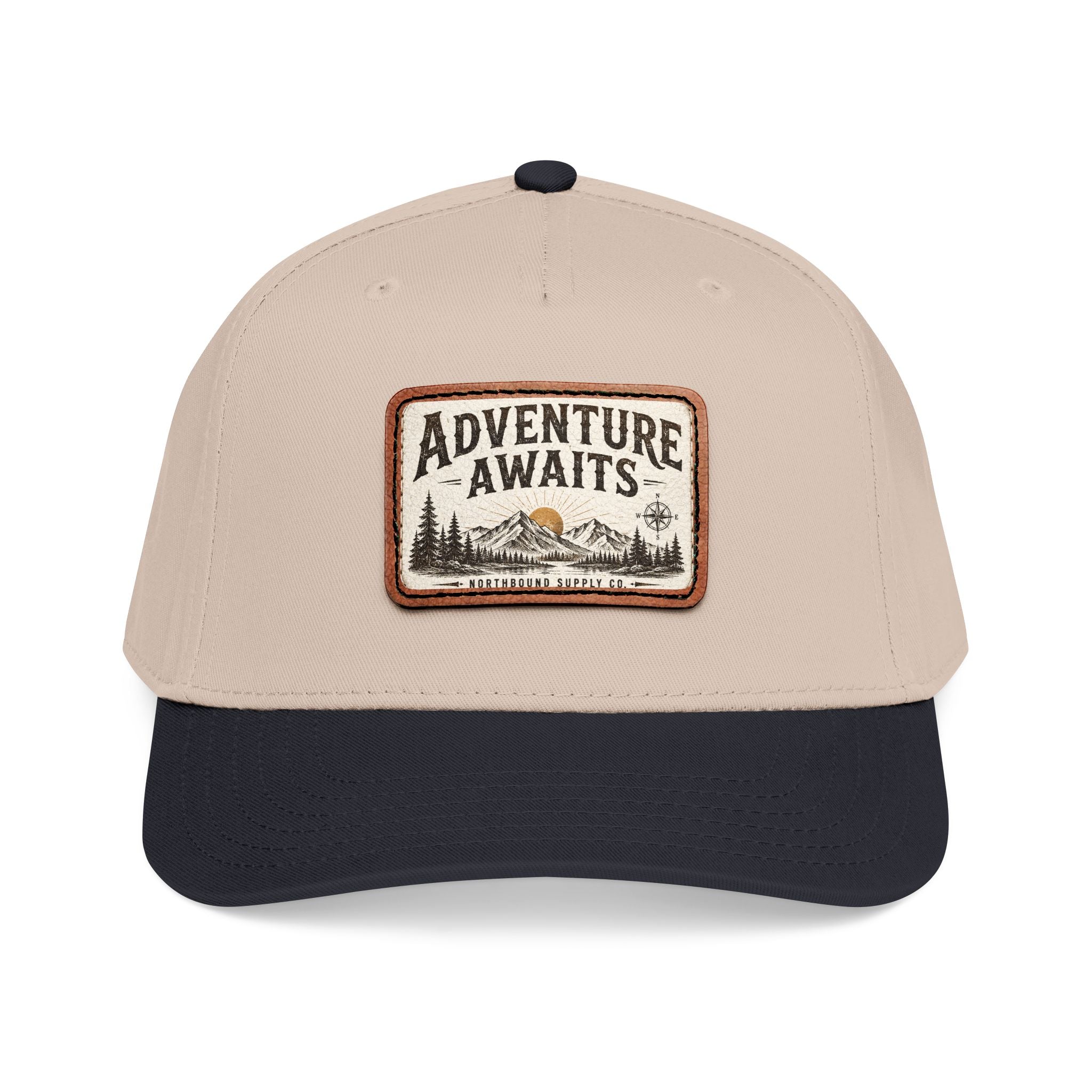 HP-002.5 Adventure Awaits Leather Patch Baseball Cap