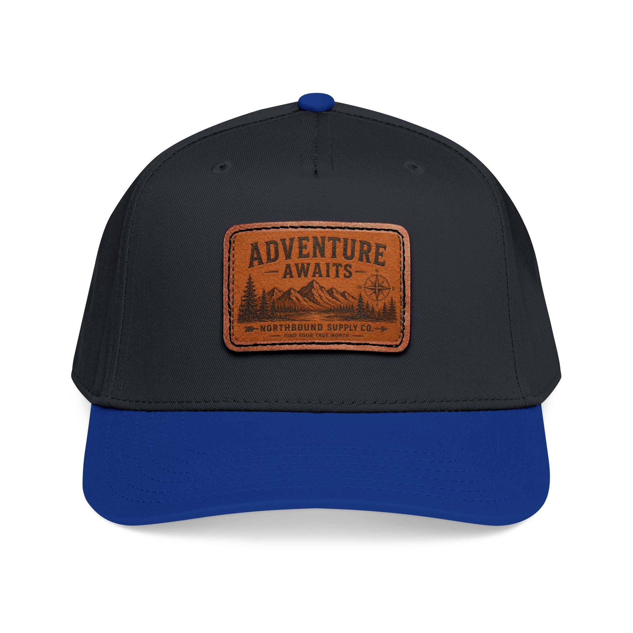 HP-002 Adventure Awaits Leather Patch Baseball Cap