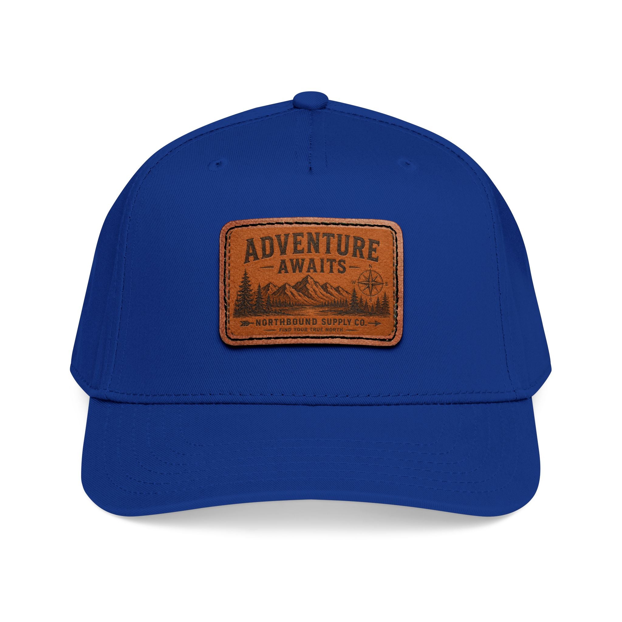 HP-002 Adventure Awaits Leather Patch Baseball Cap