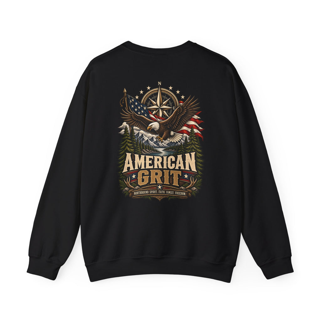 NS-006 American Grit Sweatshirt — Northbound Supply Co.Patriotic Eagle Compass Crewneck
