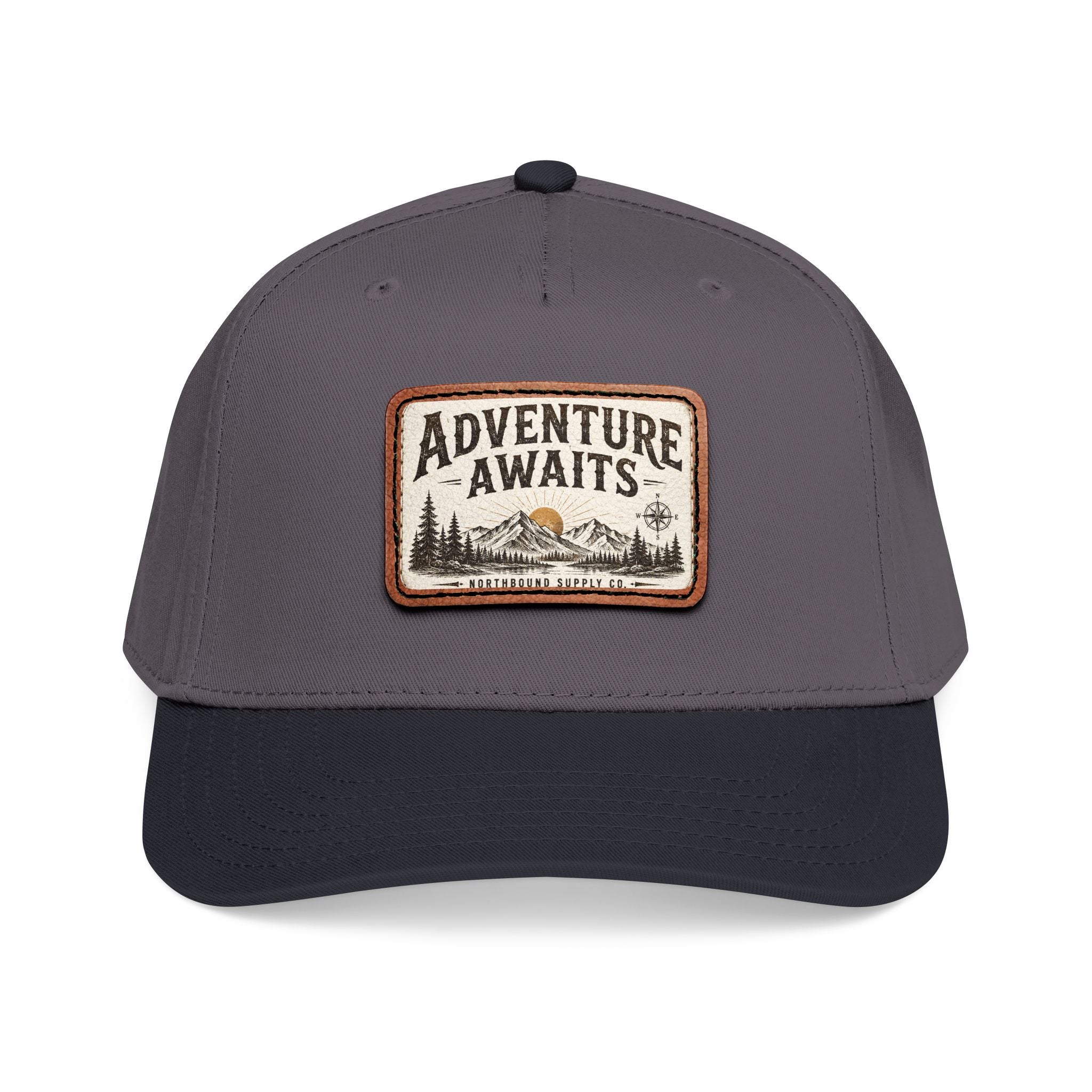 HP-002.5 Adventure Awaits Leather Patch Baseball Cap
