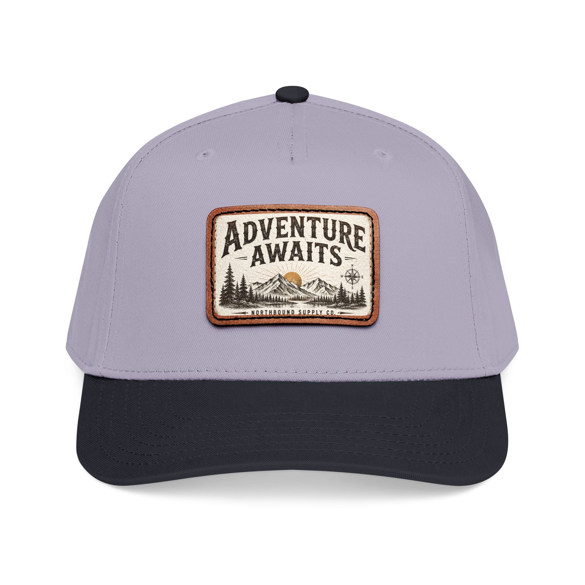 HP-002.5 Adventure Awaits Leather Patch Baseball Cap