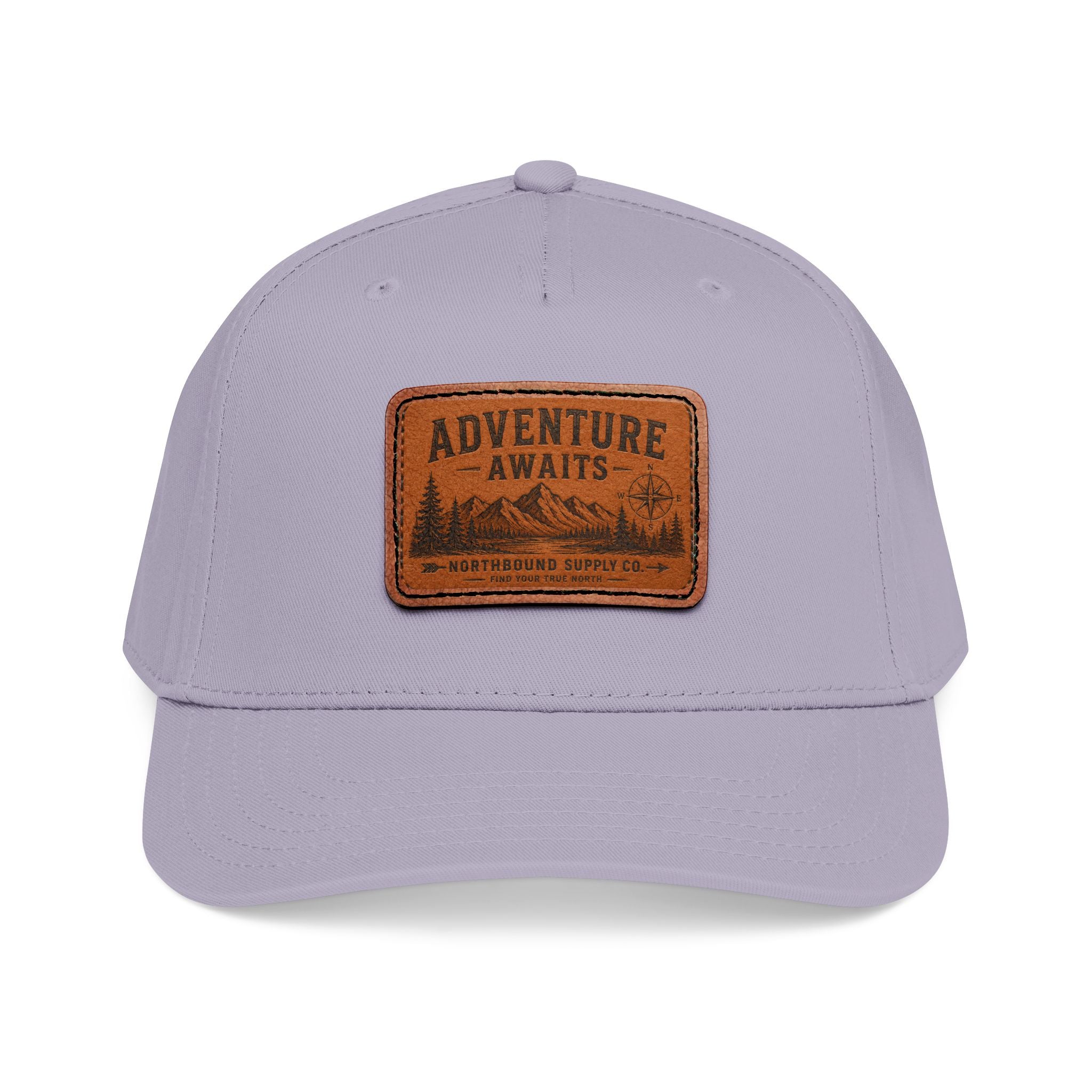 HP-002 Adventure Awaits Leather Patch Baseball Cap