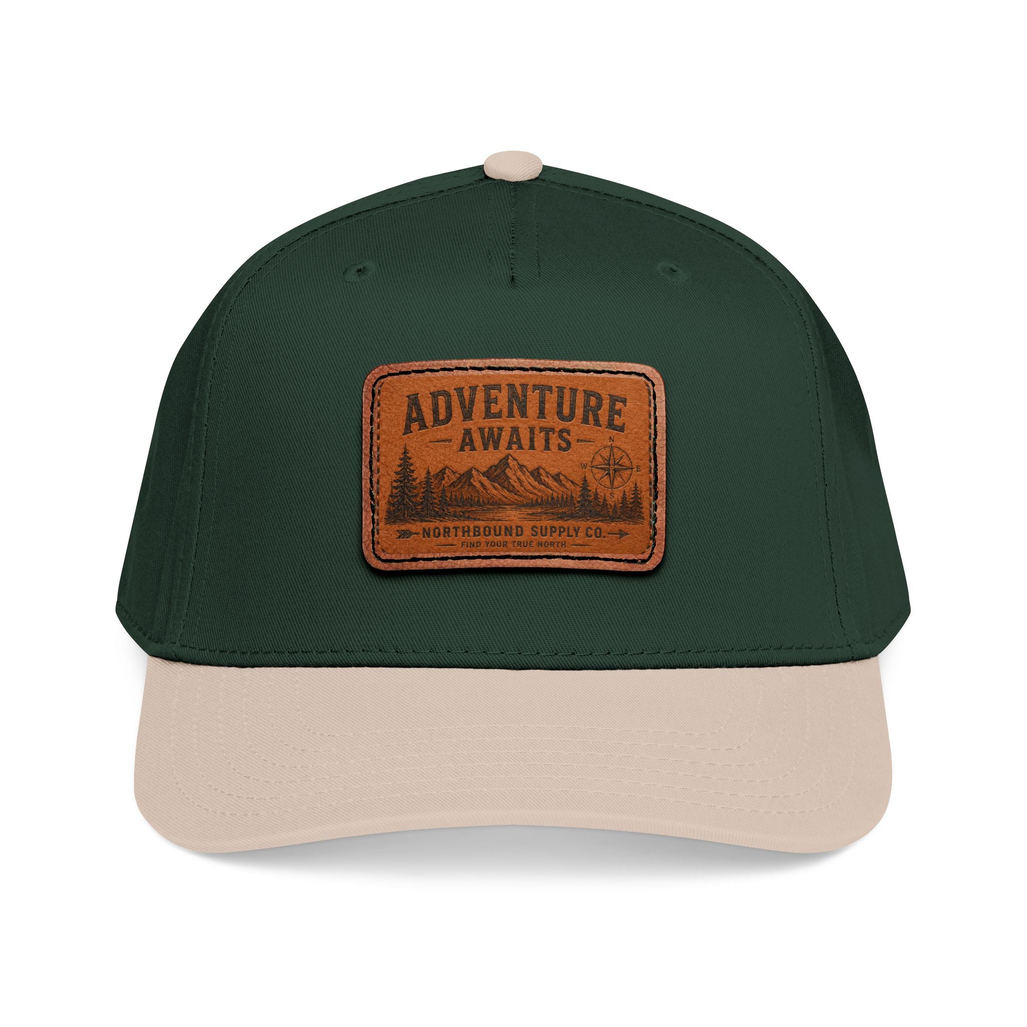 HP-002 Adventure Awaits Leather Patch Baseball Cap