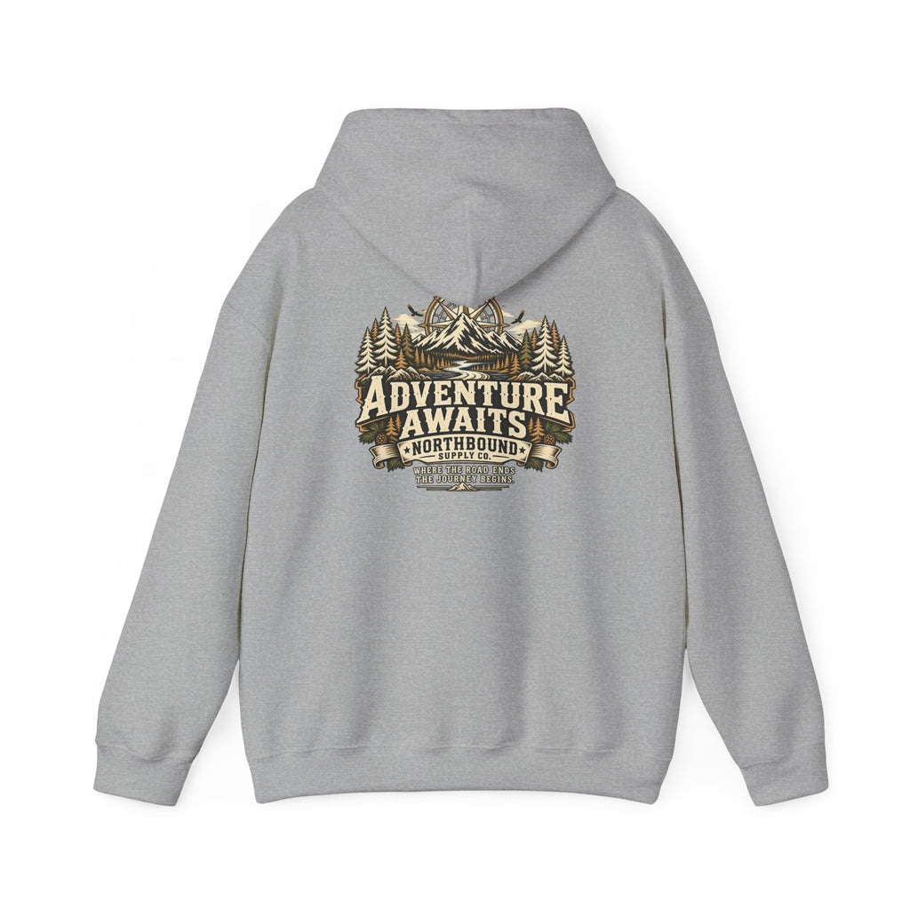 NH-005 Adventure Awaits Hoodie – Northbound Supply Co.