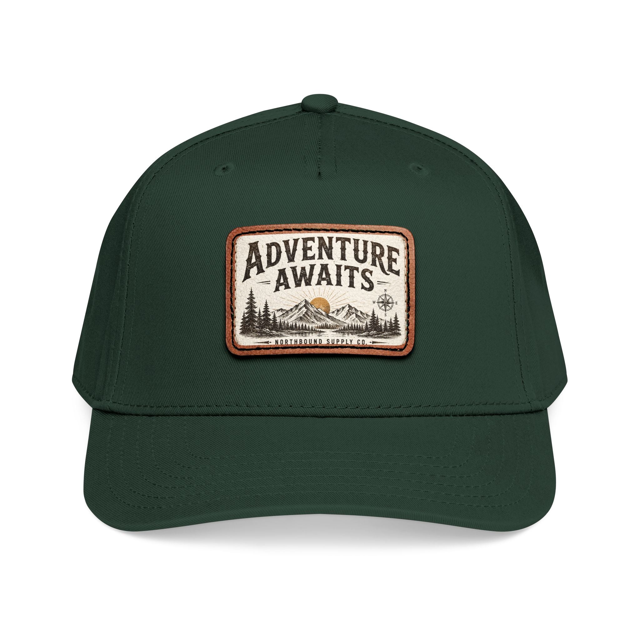 HP-002.5 Adventure Awaits Leather Patch Baseball Cap