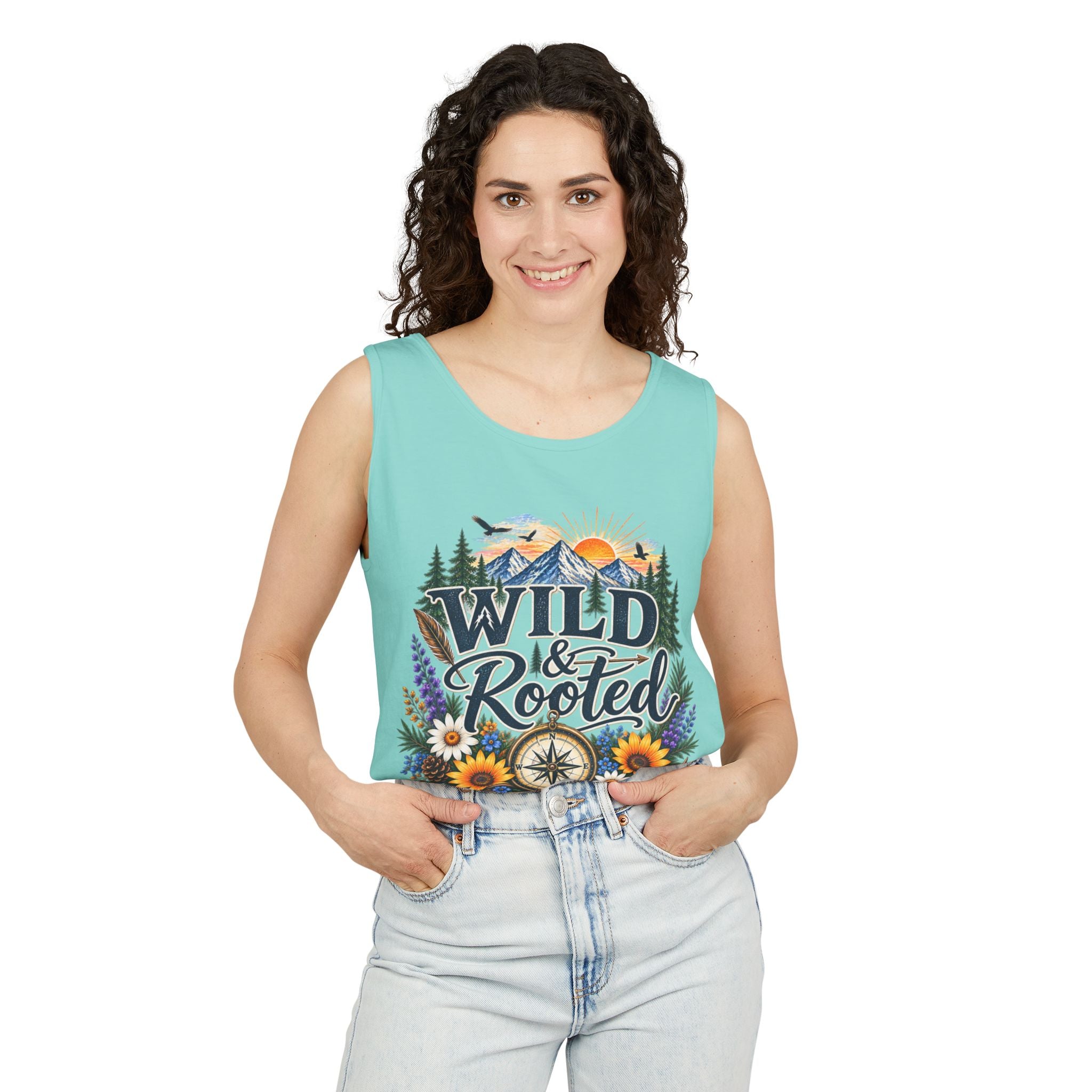WG-002 Wild & Rooted Tank Top —Northbound Supply Co.'Wild & Rooted: Rooted in Faith' Adventure Graphic Tank