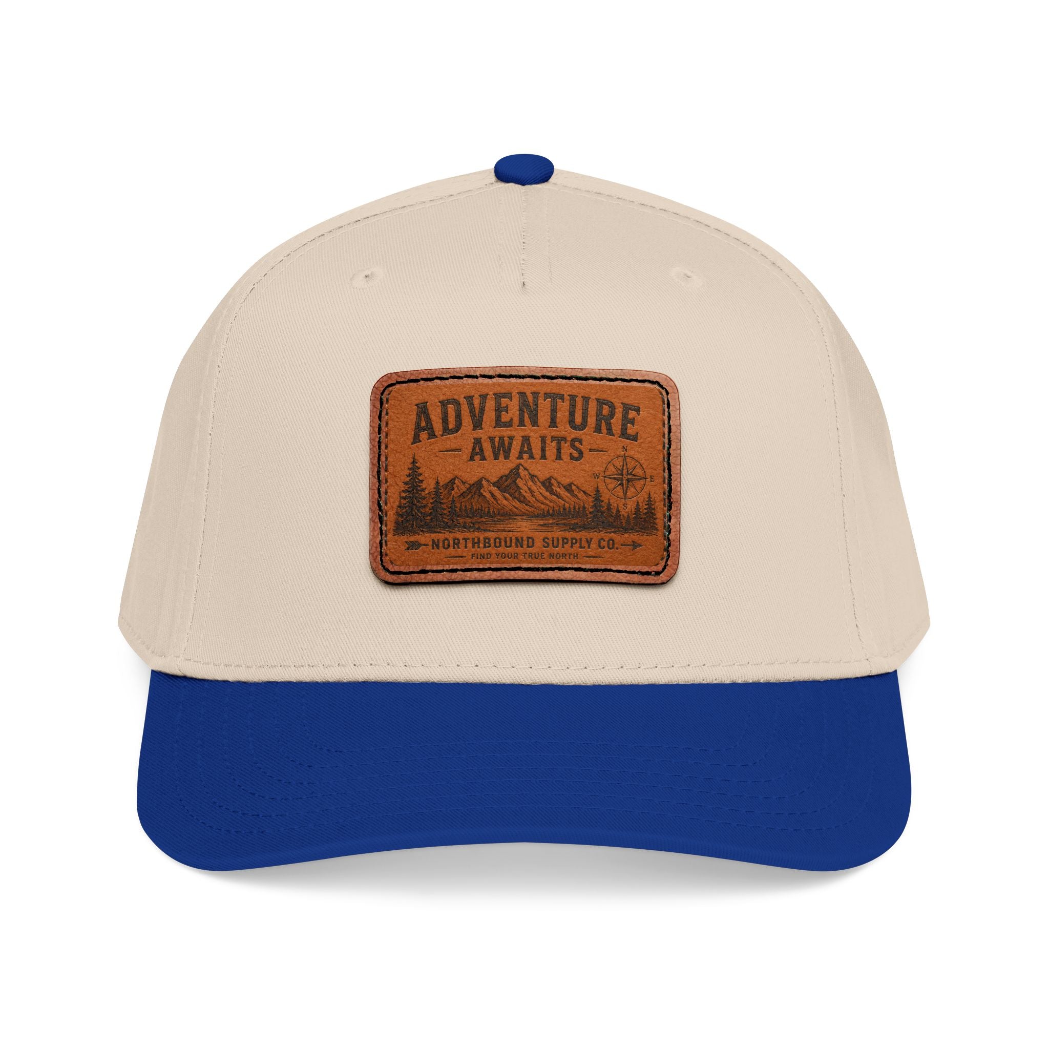 HP-002 Adventure Awaits Leather Patch Baseball Cap
