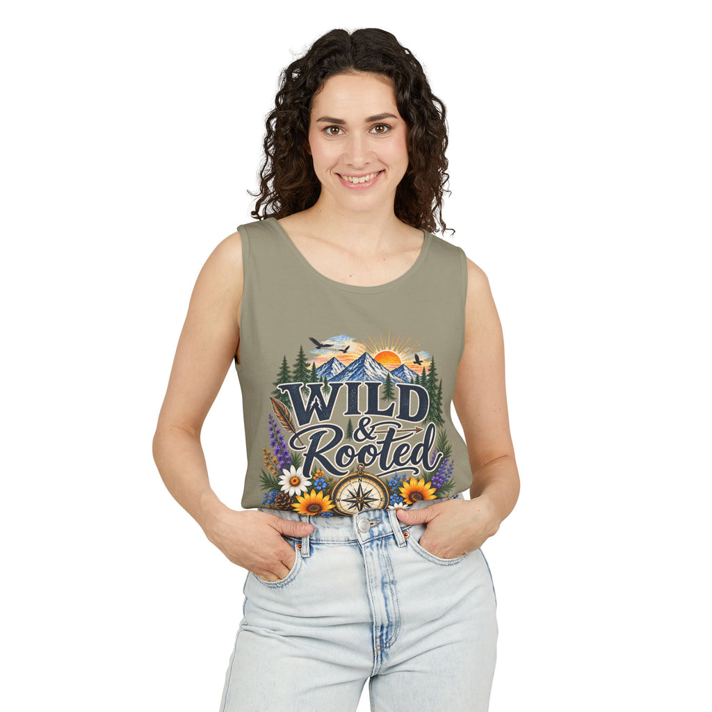 WG-002 Wild & Rooted Tank Top —Northbound Supply Co.'Wild & Rooted: Rooted in Faith' Adventure Graphic Tank