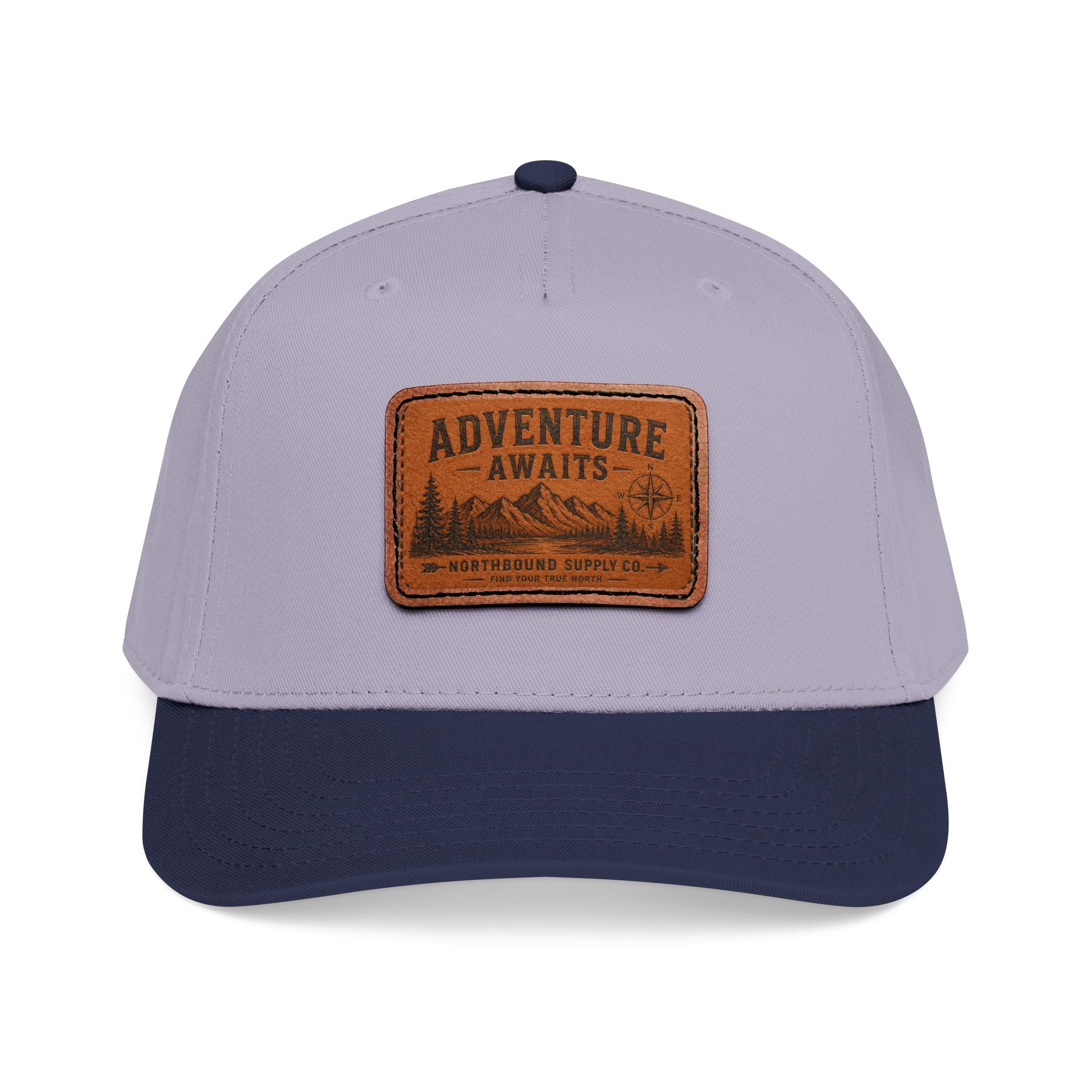 HP-002 Adventure Awaits Leather Patch Baseball Cap