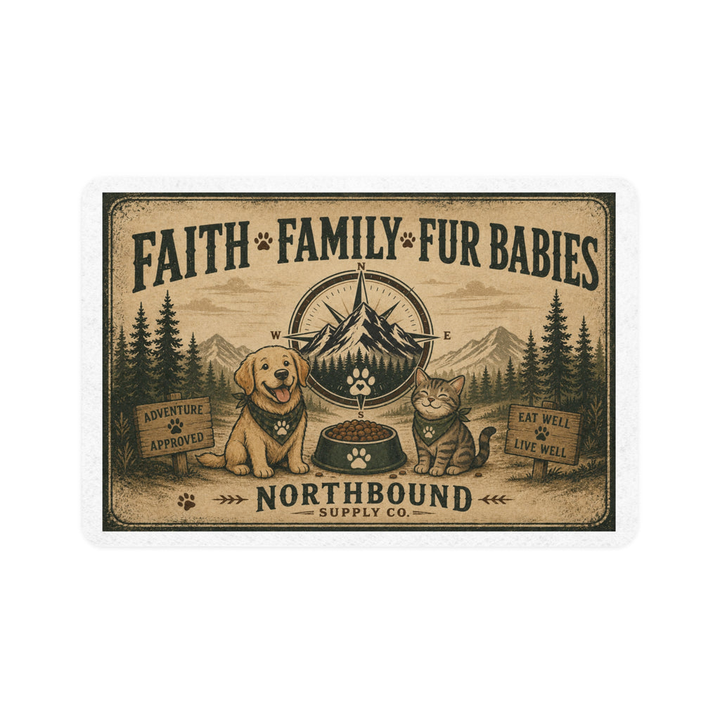 Faith Family Fur Babies Pet Food Mat