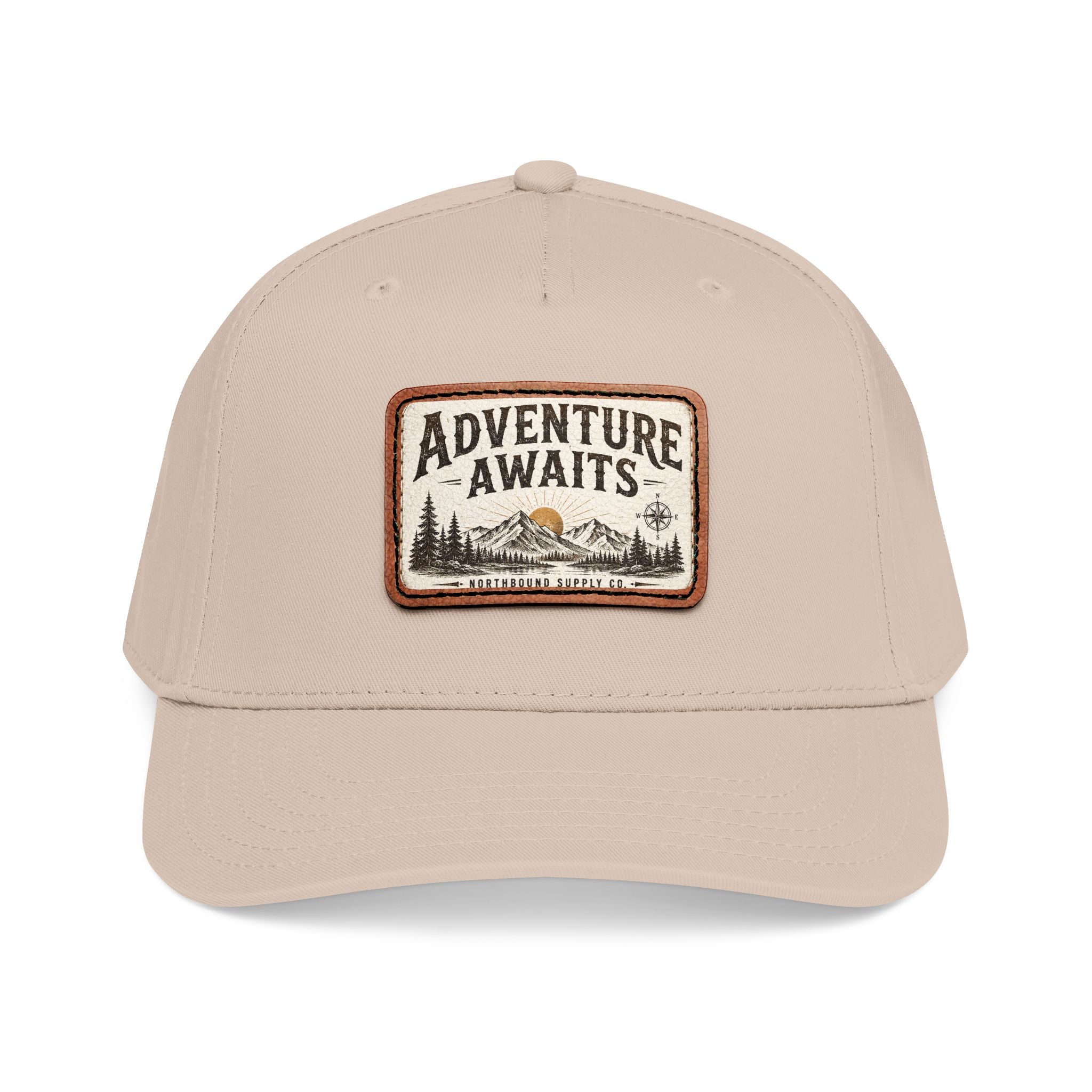 HP-002.5 Adventure Awaits Leather Patch Baseball Cap