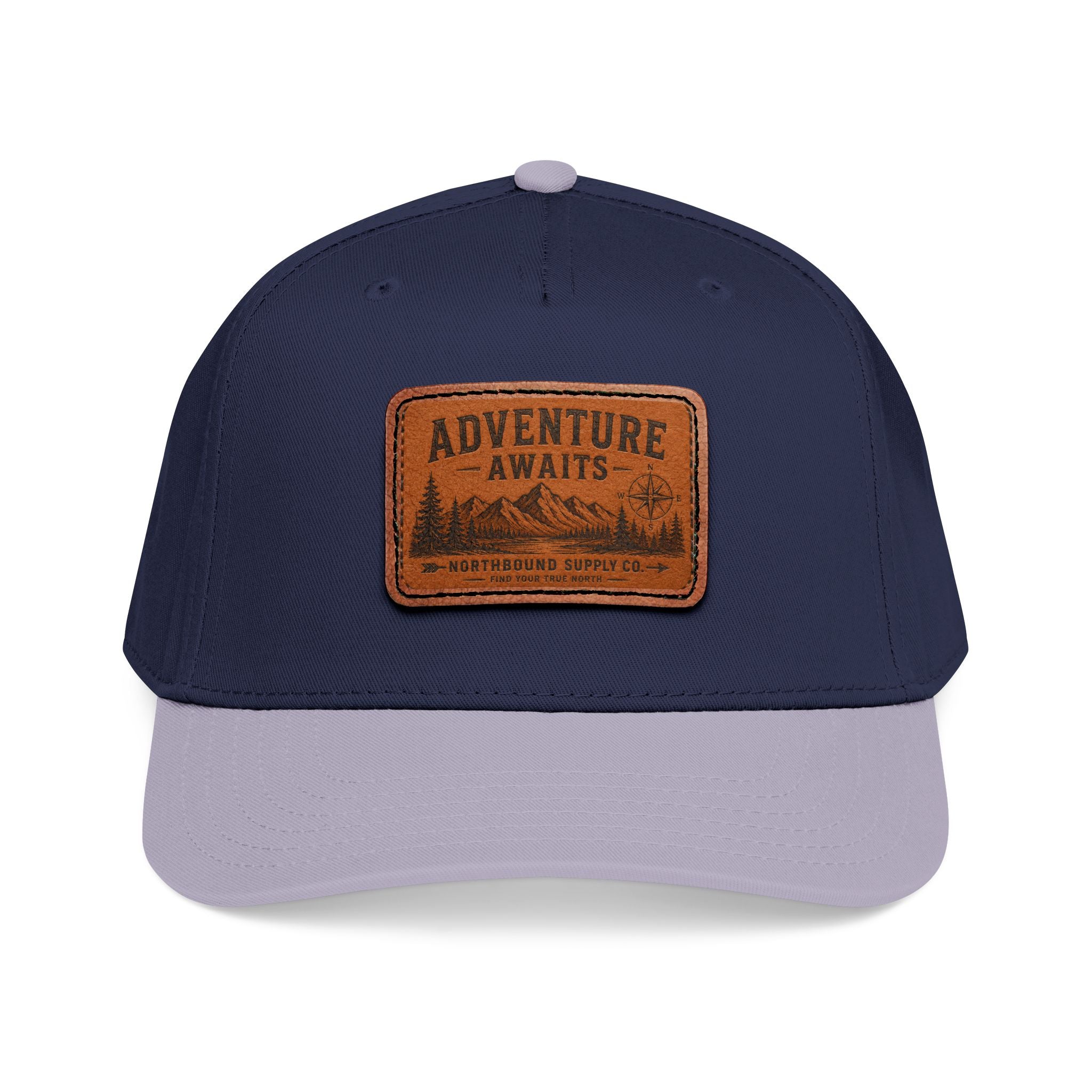 HP-002 Adventure Awaits Leather Patch Baseball Cap