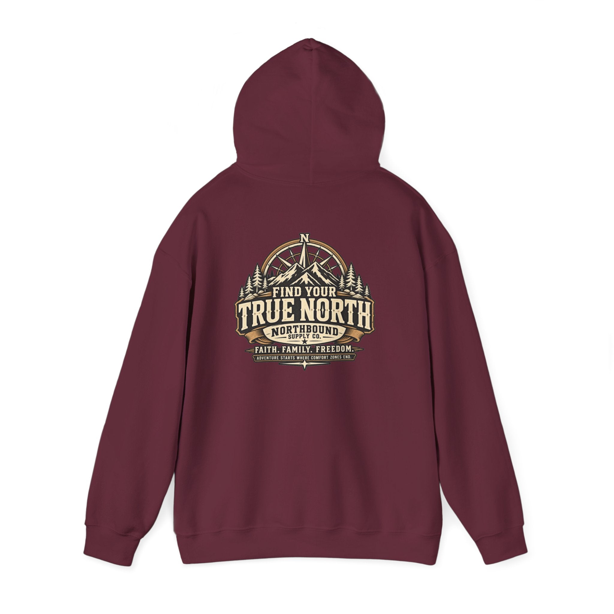 NH-001 True North Hoodie — Northbound Supply Co. Faith, Family, Freedom