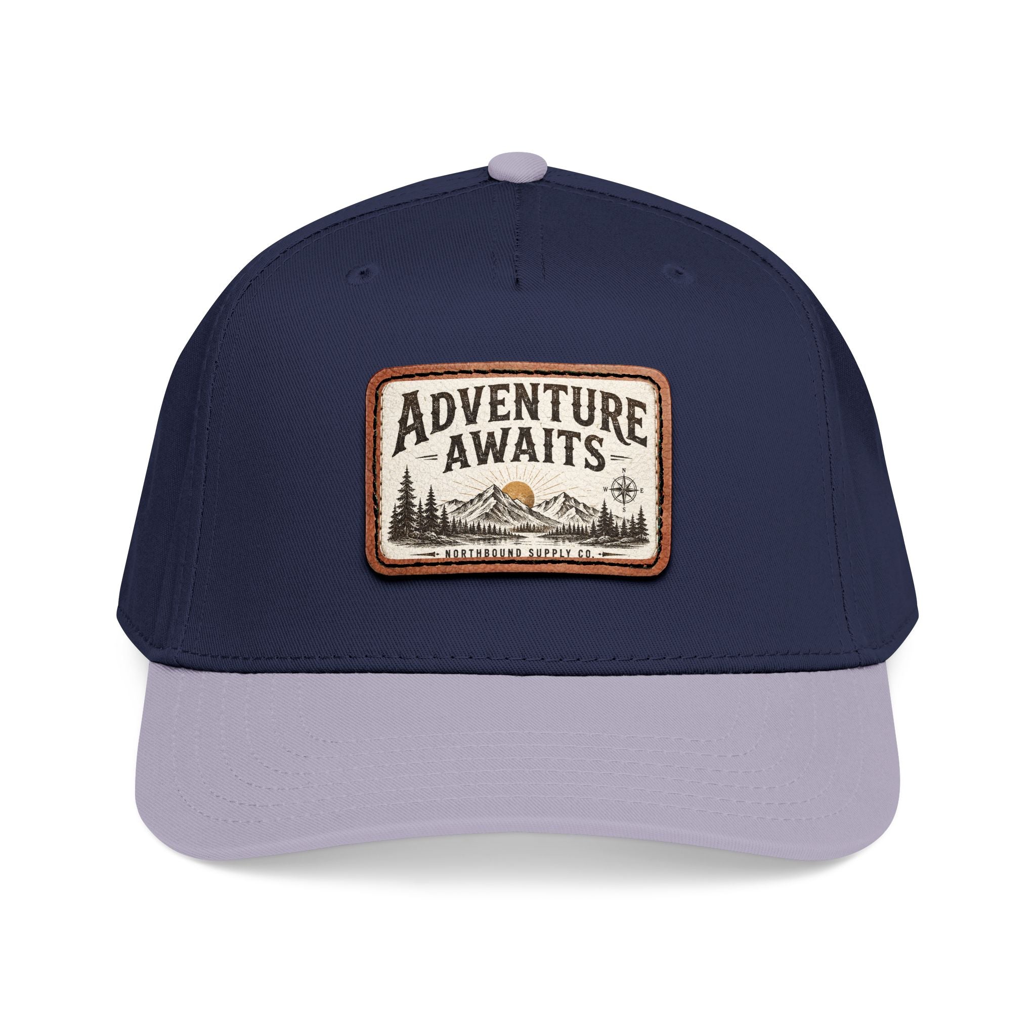 HP-002.5 Adventure Awaits Leather Patch Baseball Cap