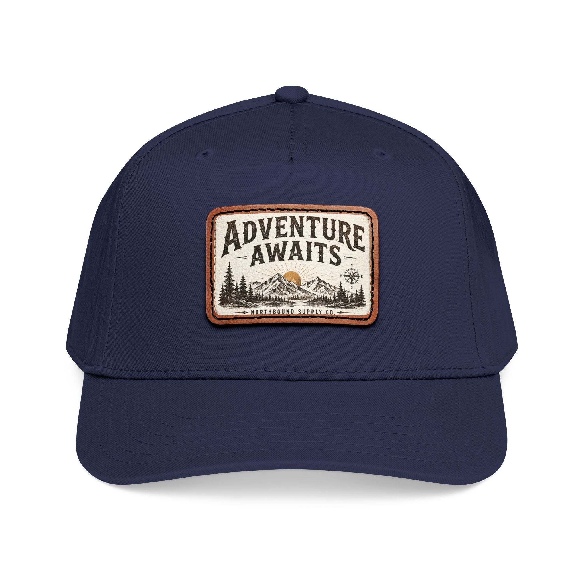 HP-002.5 Adventure Awaits Leather Patch Baseball Cap