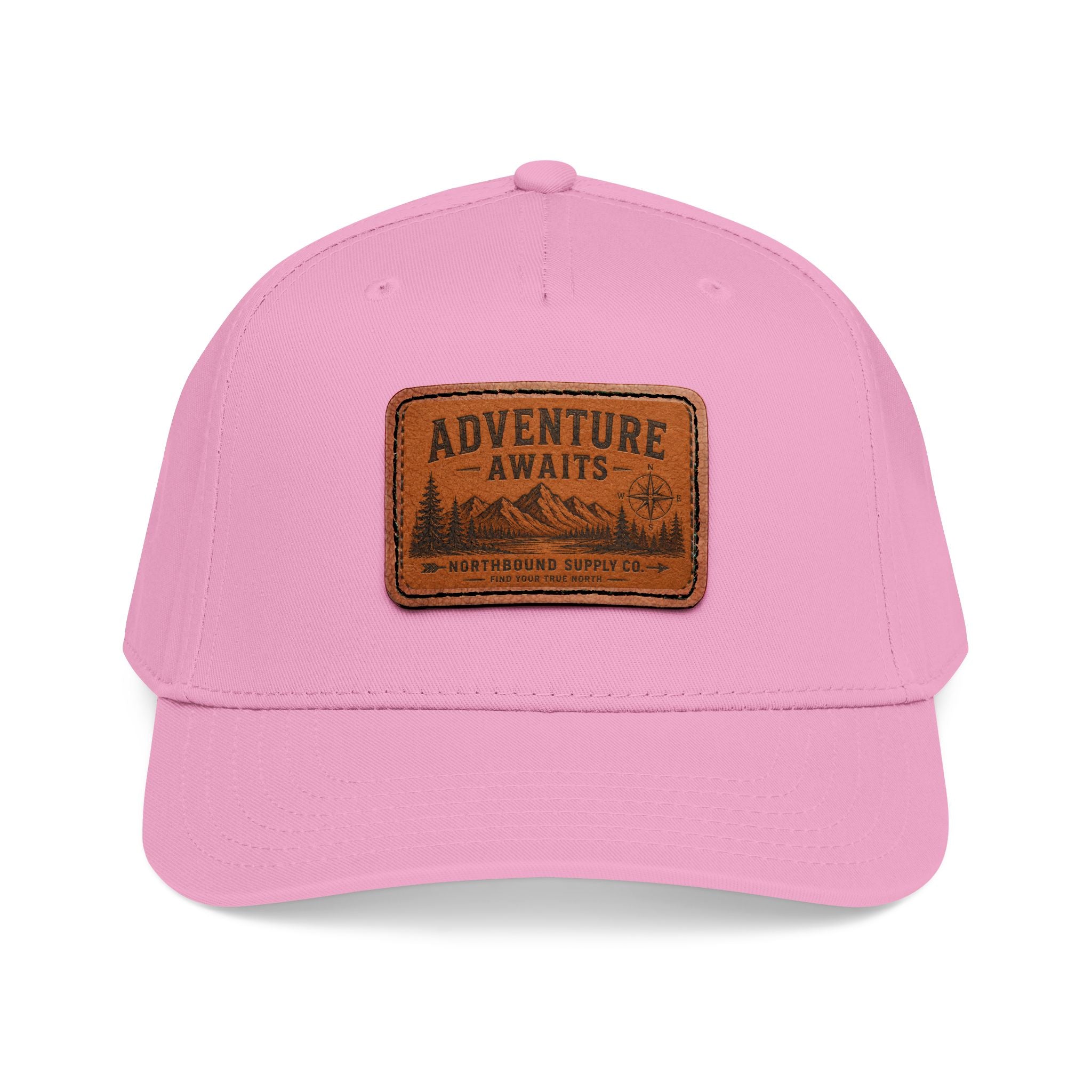 HP-002 Adventure Awaits Leather Patch Baseball Cap