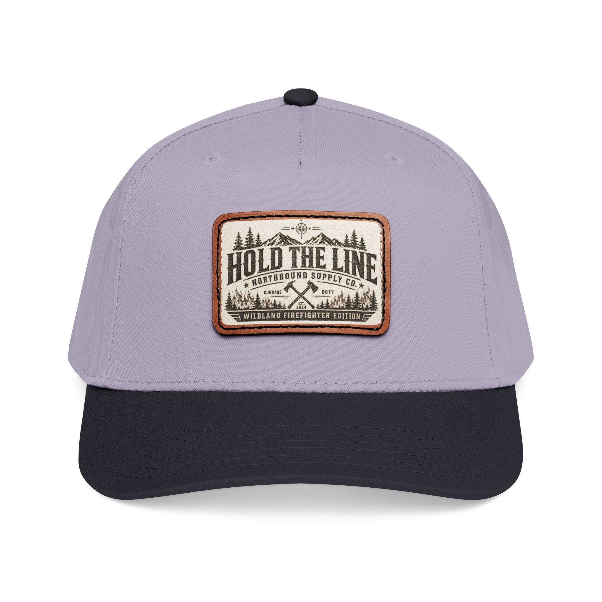 HP-004.5 Hold The Line Leather Patch Baseball Cap — Outdoorsy Vintage Trucker Hat