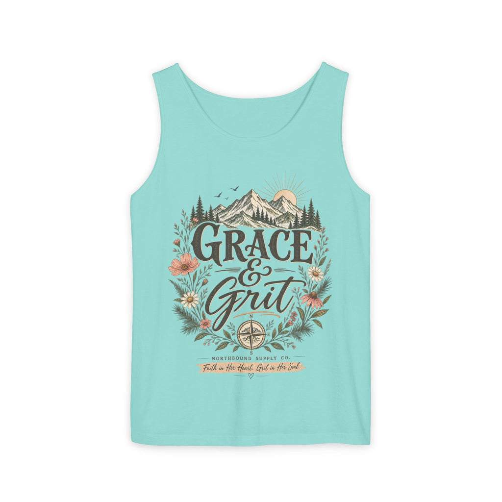 WG-001 Grace & Grit Tank Top —Northbound Supply Co.Inspirational Mountain Adventure Graphic Tank