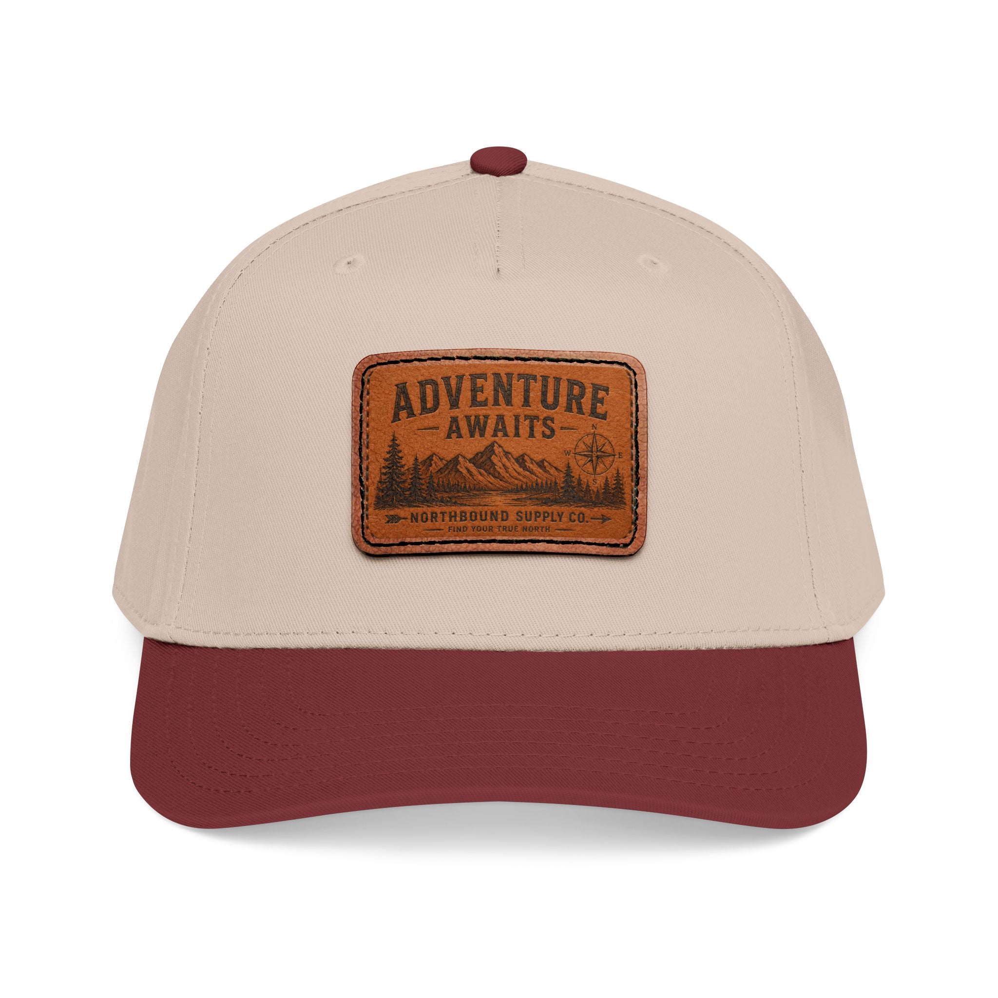 HP-002 Adventure Awaits Leather Patch Baseball Cap
