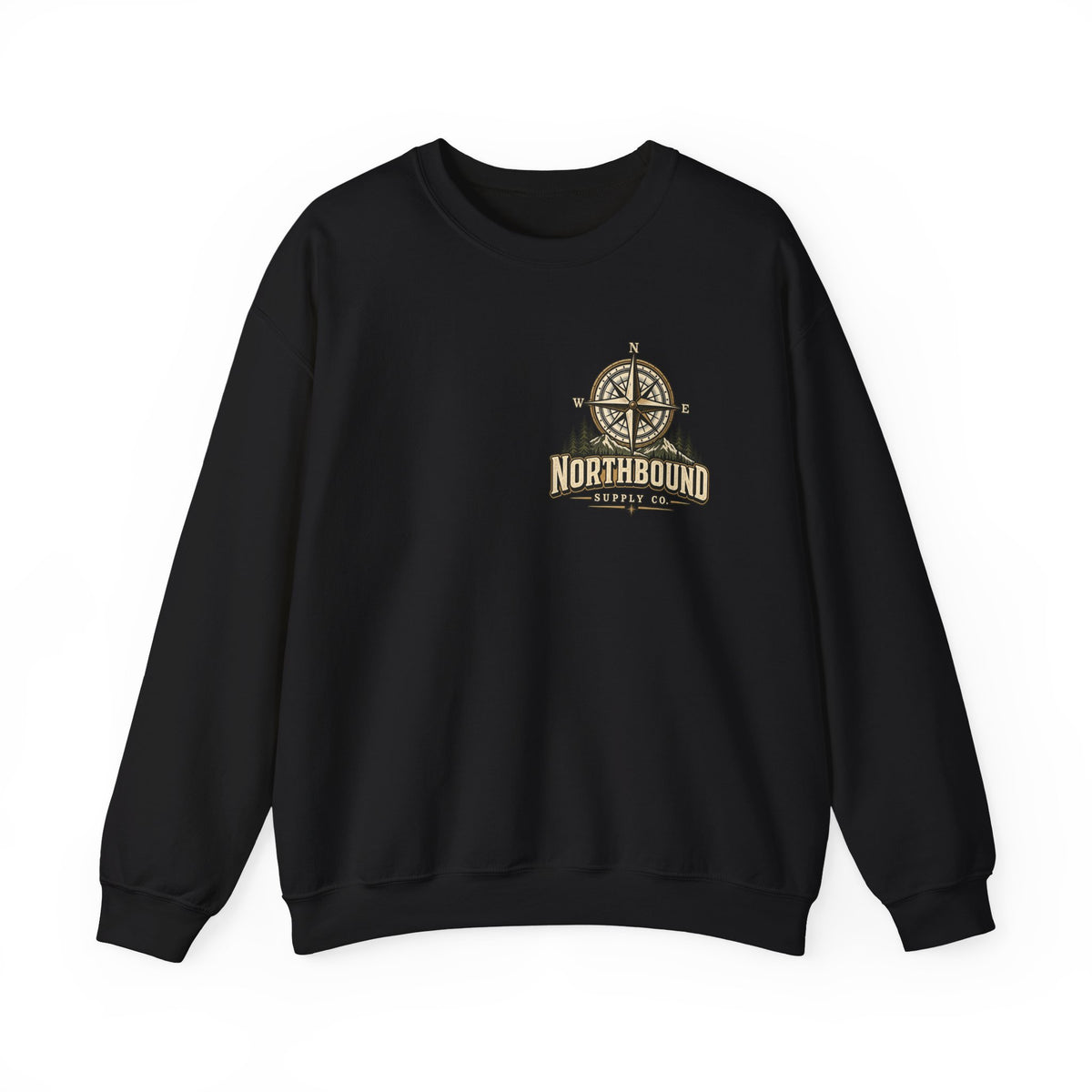 Into The Wild Crewneck Sweatshirt — 'Northbound' Supply Co.  Adventure Compass Design