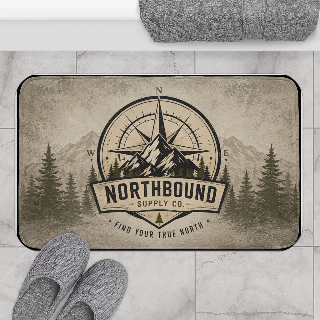 BM-001 Northbound Compass Bath Mat