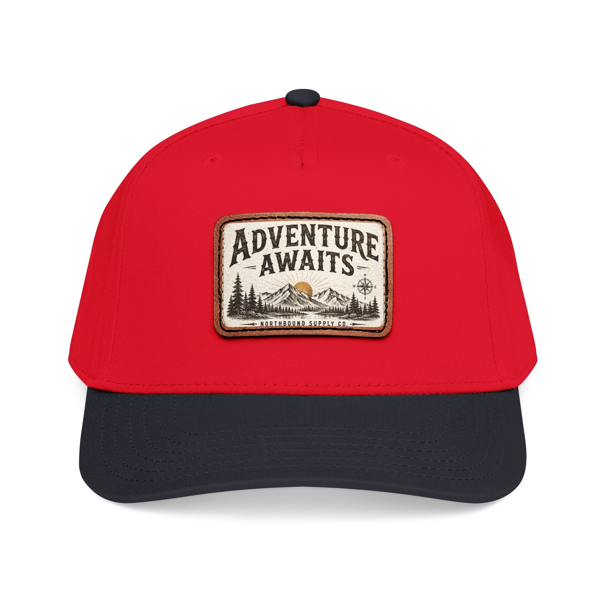 HP-002.5 Adventure Awaits Leather Patch Baseball Cap