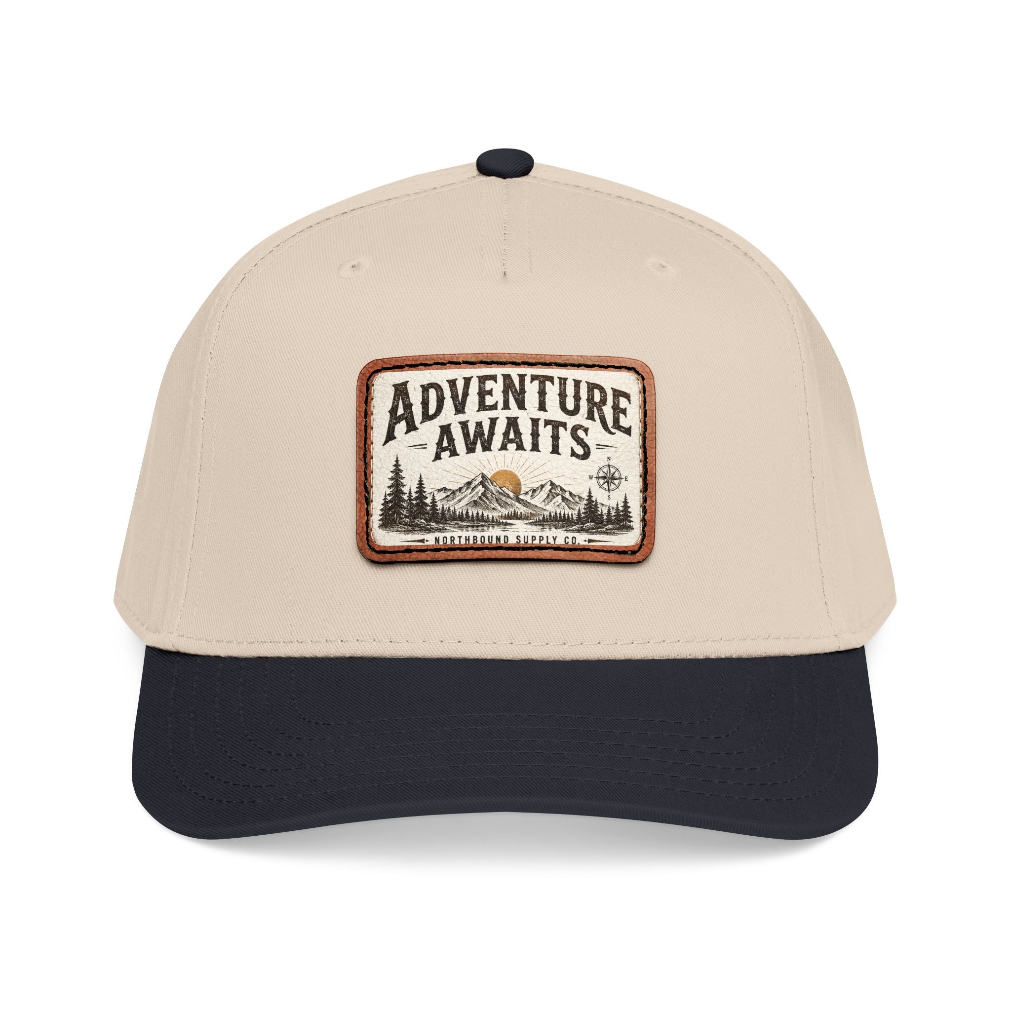 HP-002.5 Adventure Awaits Leather Patch Baseball Cap