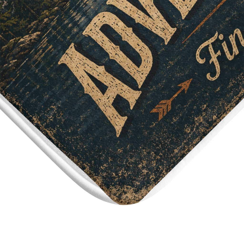 BM-002 Adventure Awaits Bath Mat — 'Find Your True North'