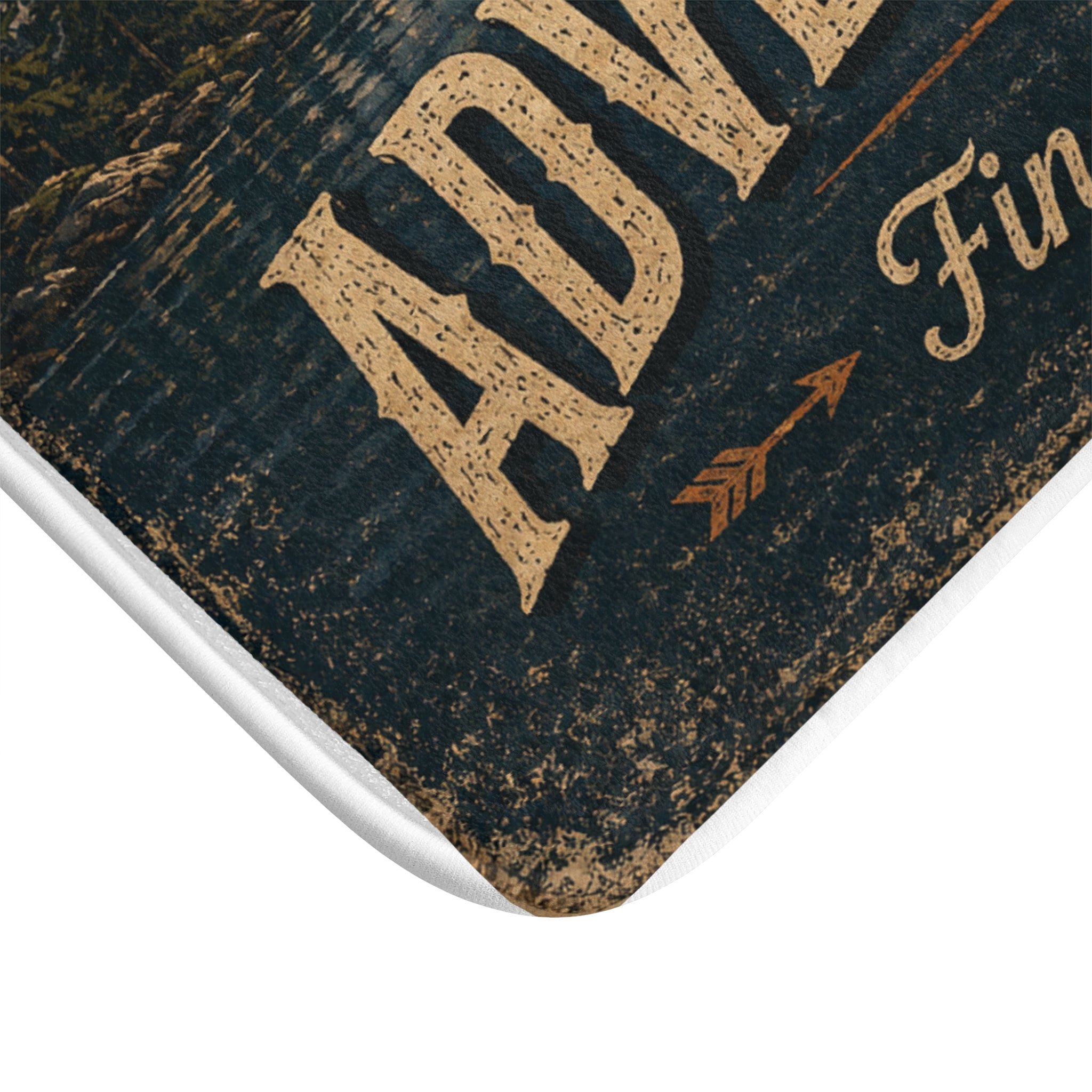 BM-002 Adventure Awaits Bath Mat — 'Find Your True North'