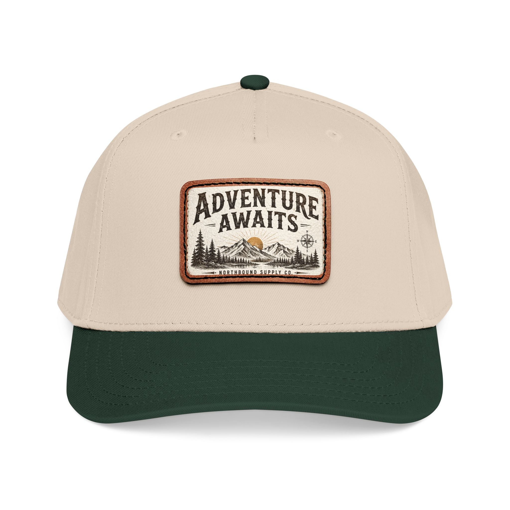 HP-002.5 Adventure Awaits Leather Patch Baseball Cap