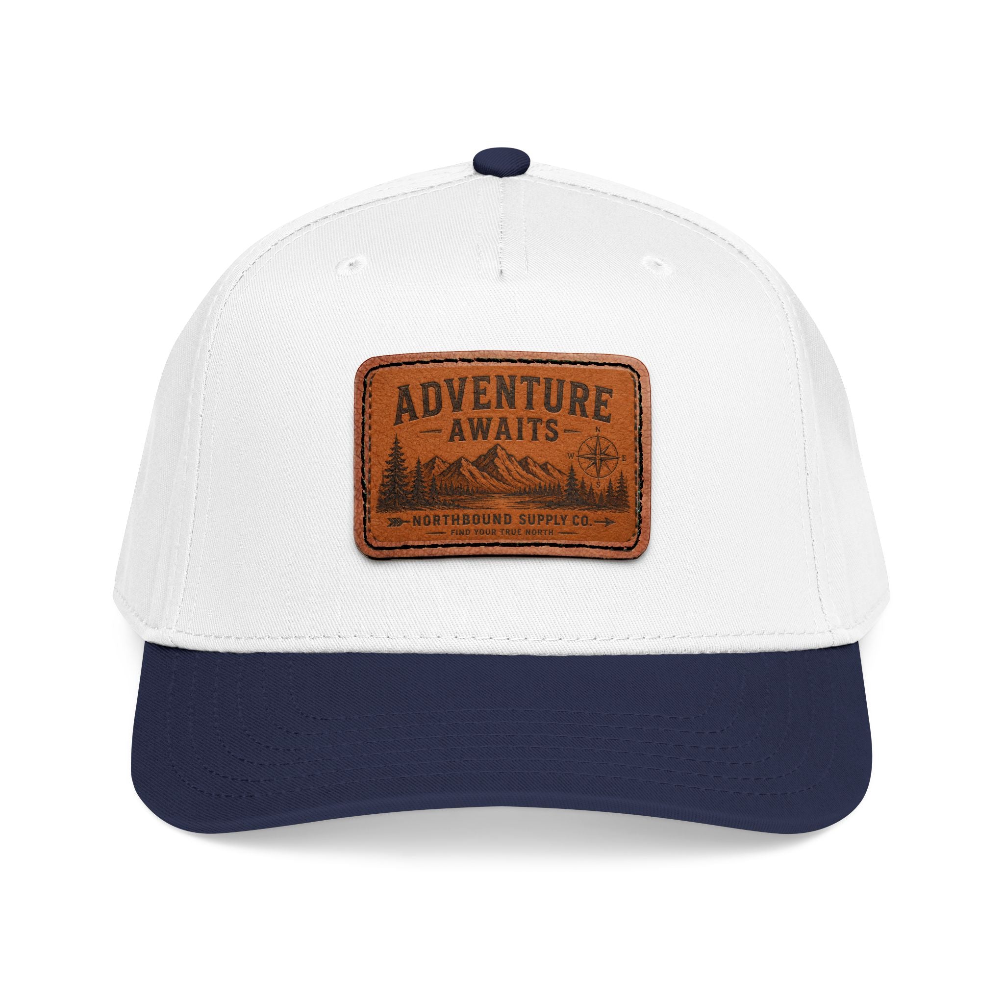 HP-002 Adventure Awaits Leather Patch Baseball Cap