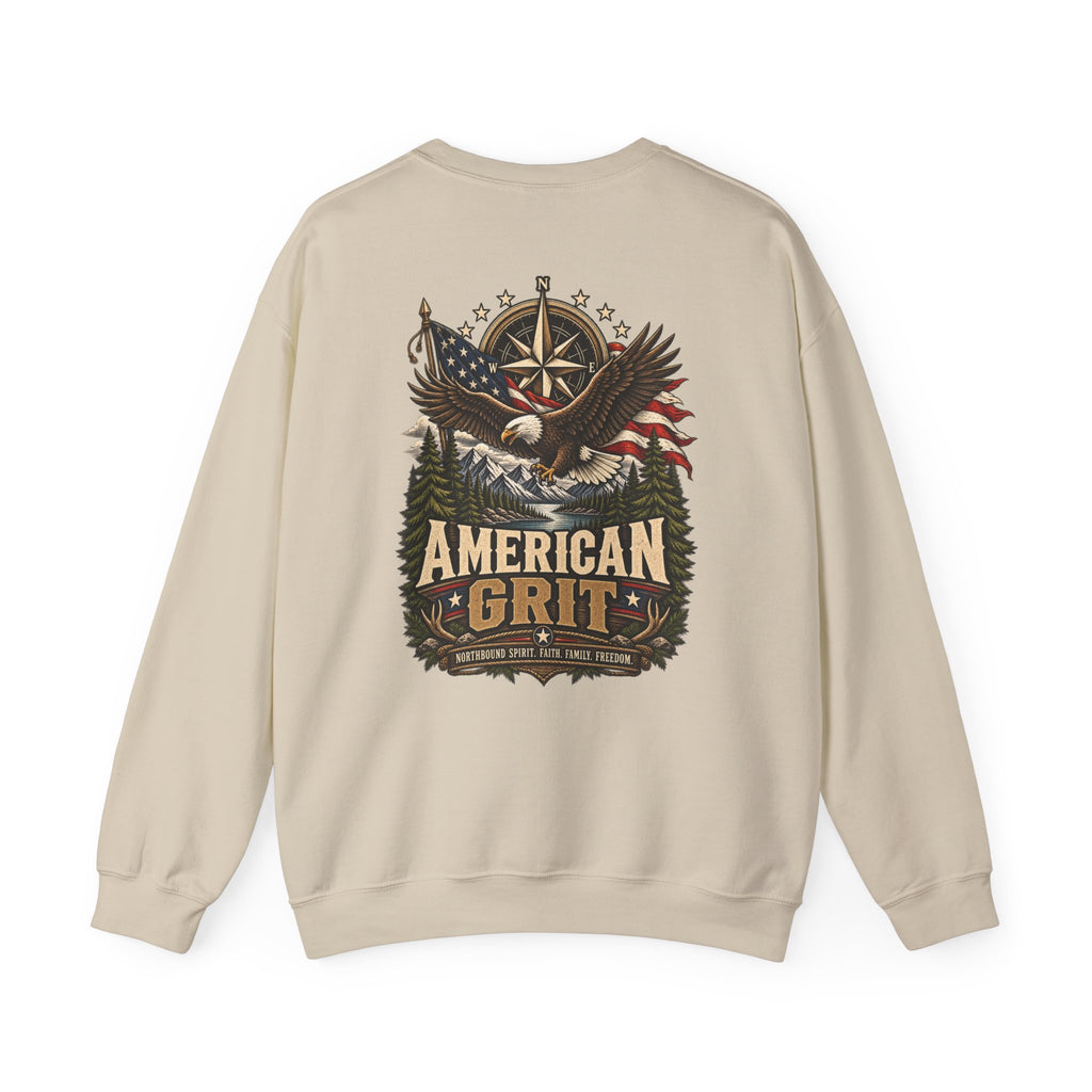 NS-006 American Grit Sweatshirt — Northbound Supply Co.Patriotic Eagle Compass Crewneck