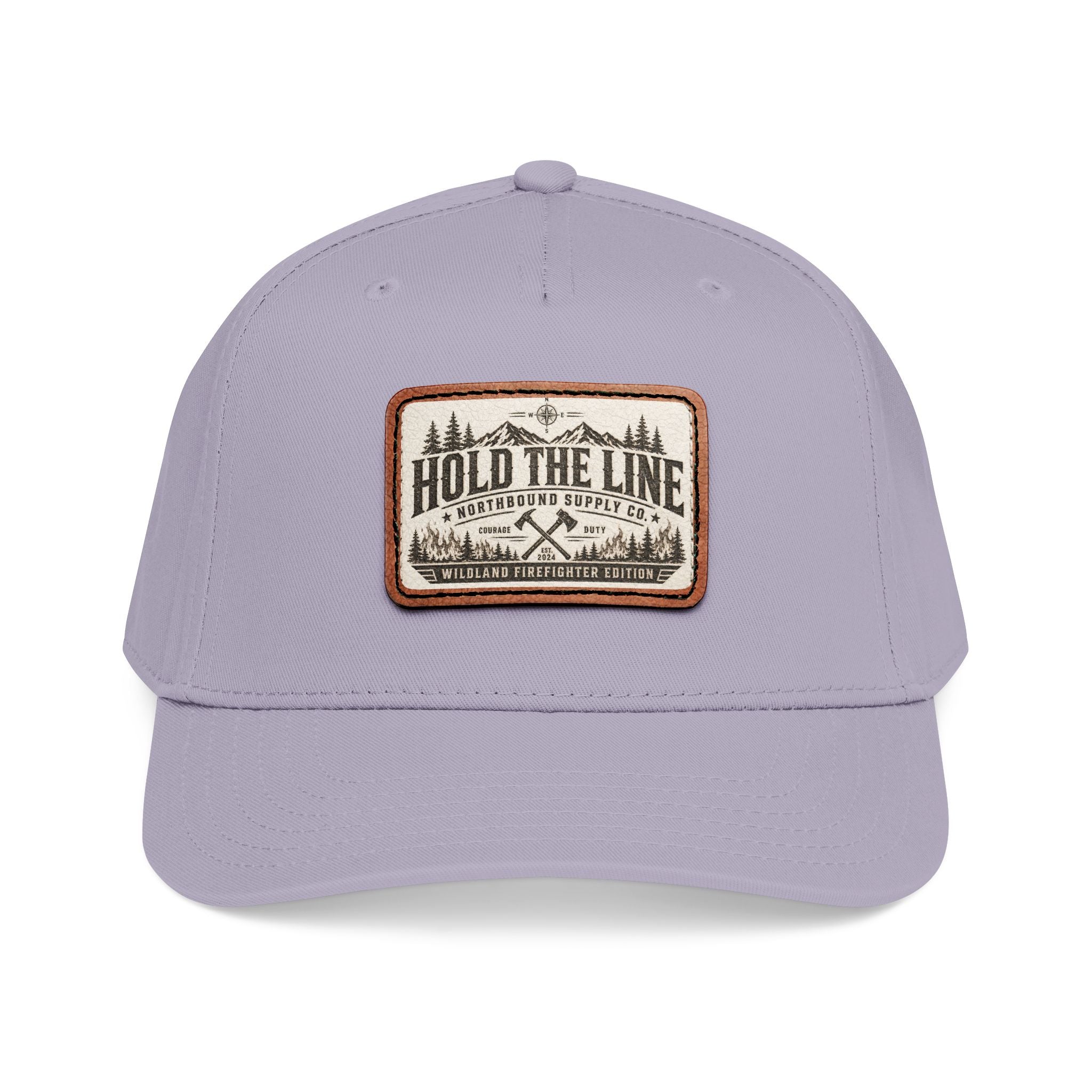 HP-004.5 Hold The Line Leather Patch Baseball Cap — Outdoorsy Vintage Trucker Hat