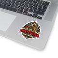 Wildland Firefighter Kiss-Cut Sticker — Retro Forest Firefighter Badge