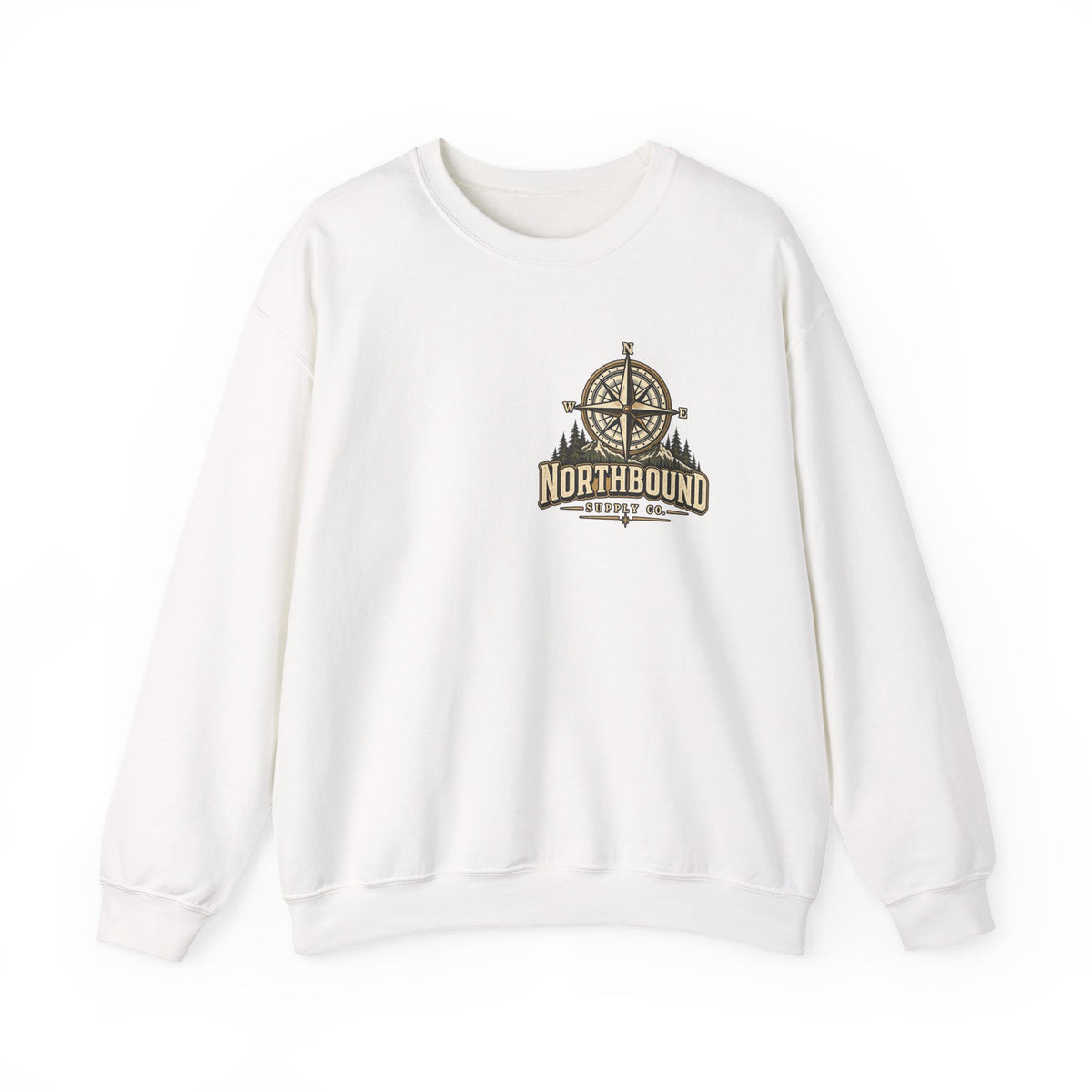 Crewneck Sweatshirt - Northbound Supply Co. 'Built Different' Outdoor Adventure Graphic