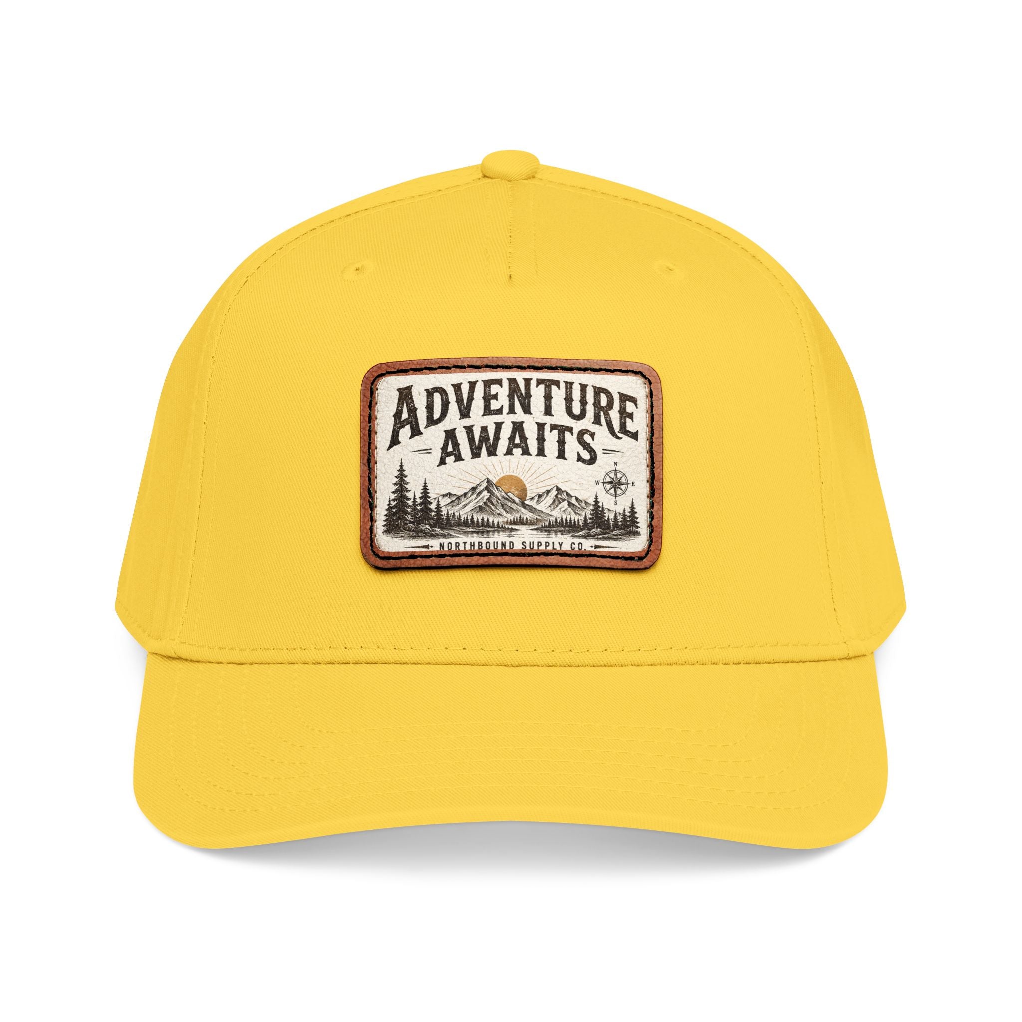 HP-002.5 Adventure Awaits Leather Patch Baseball Cap