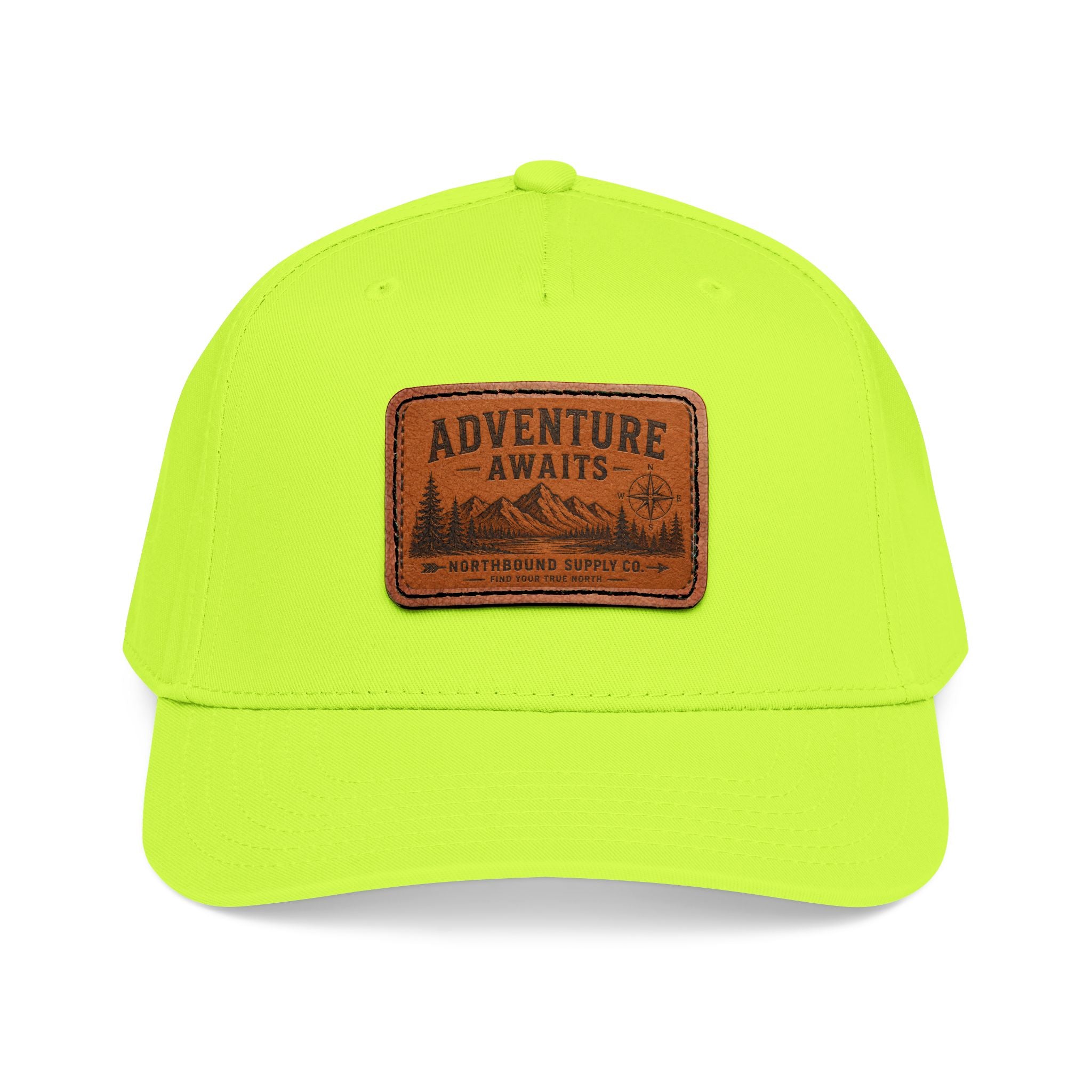 HP-002 Adventure Awaits Leather Patch Baseball Cap