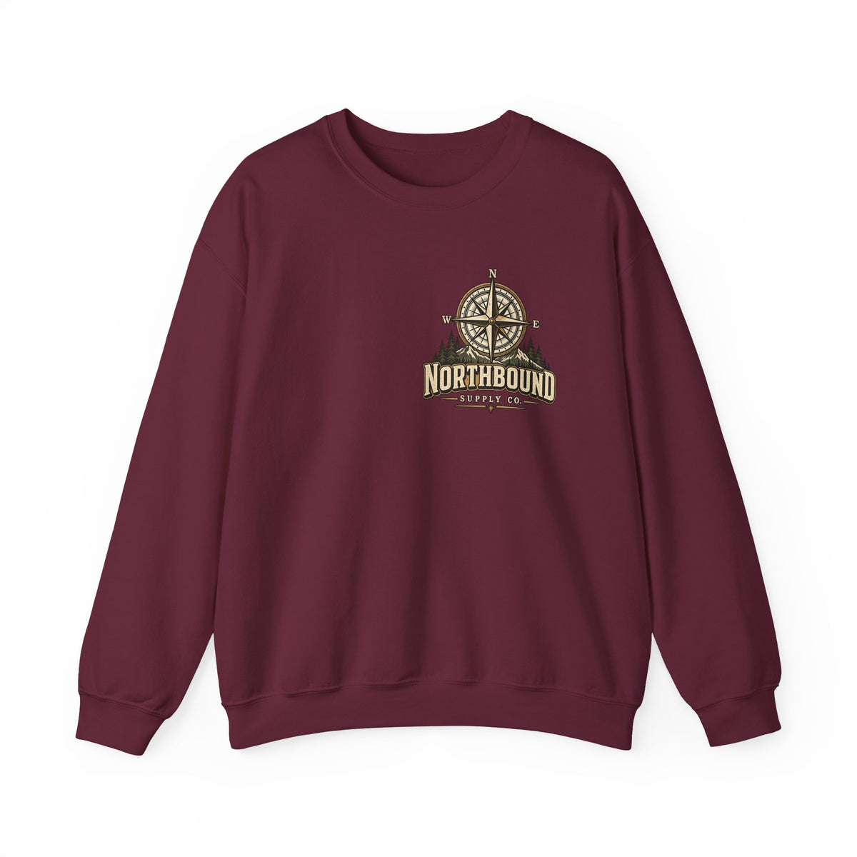 Crewneck Sweatshirt - Northbound Supply Co. 'Built Different' Outdoor Adventure Graphic