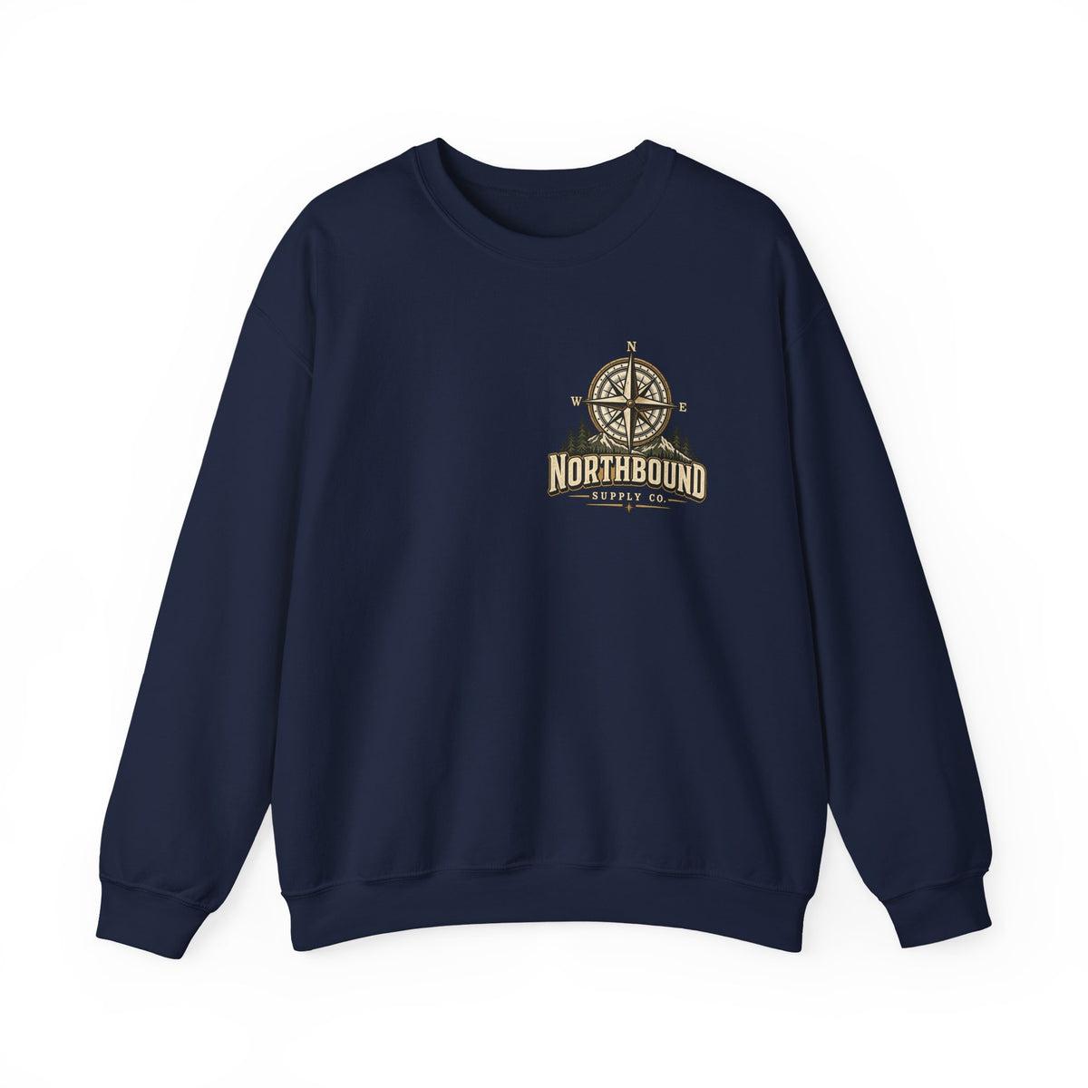 Into The Wild Crewneck Sweatshirt — 'Northbound' Supply Co.  Adventure Compass Design