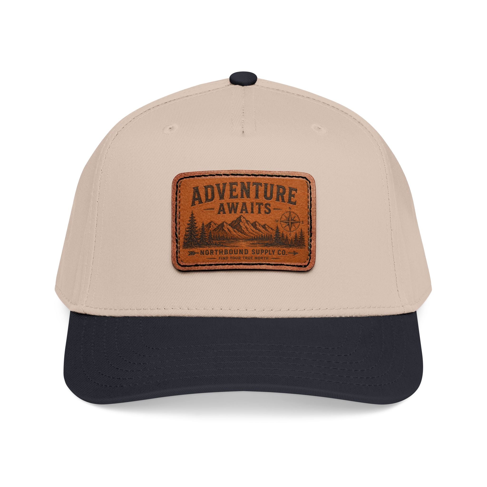 HP-002 Adventure Awaits Leather Patch Baseball Cap