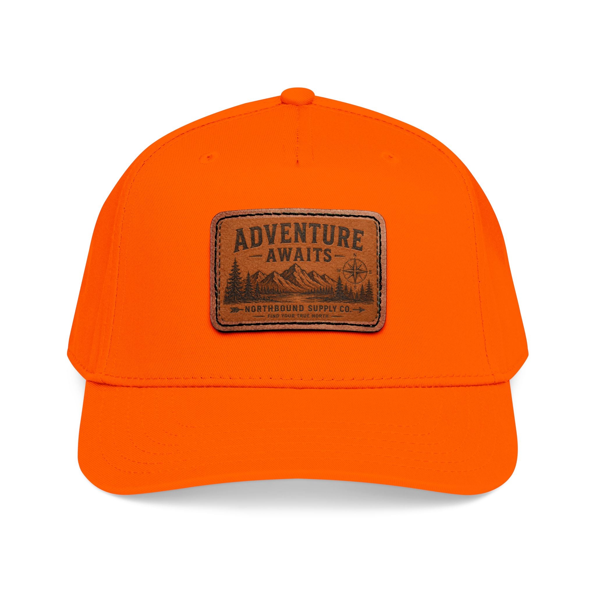 HP-002 Adventure Awaits Leather Patch Baseball Cap