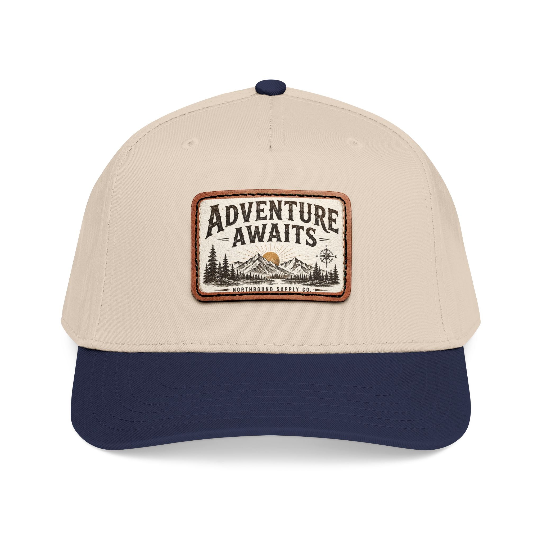 HP-002.5 Adventure Awaits Leather Patch Baseball Cap