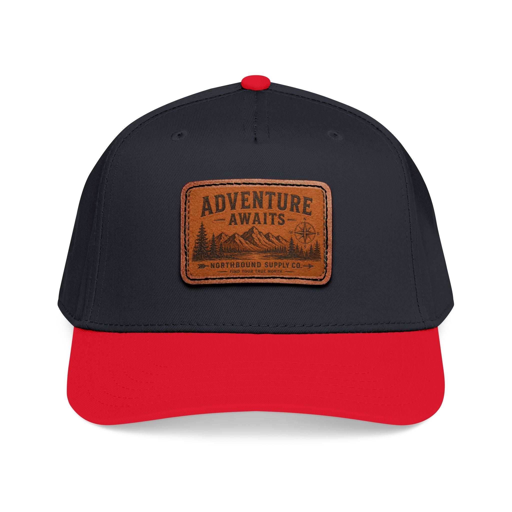 HP-002 Adventure Awaits Leather Patch Baseball Cap