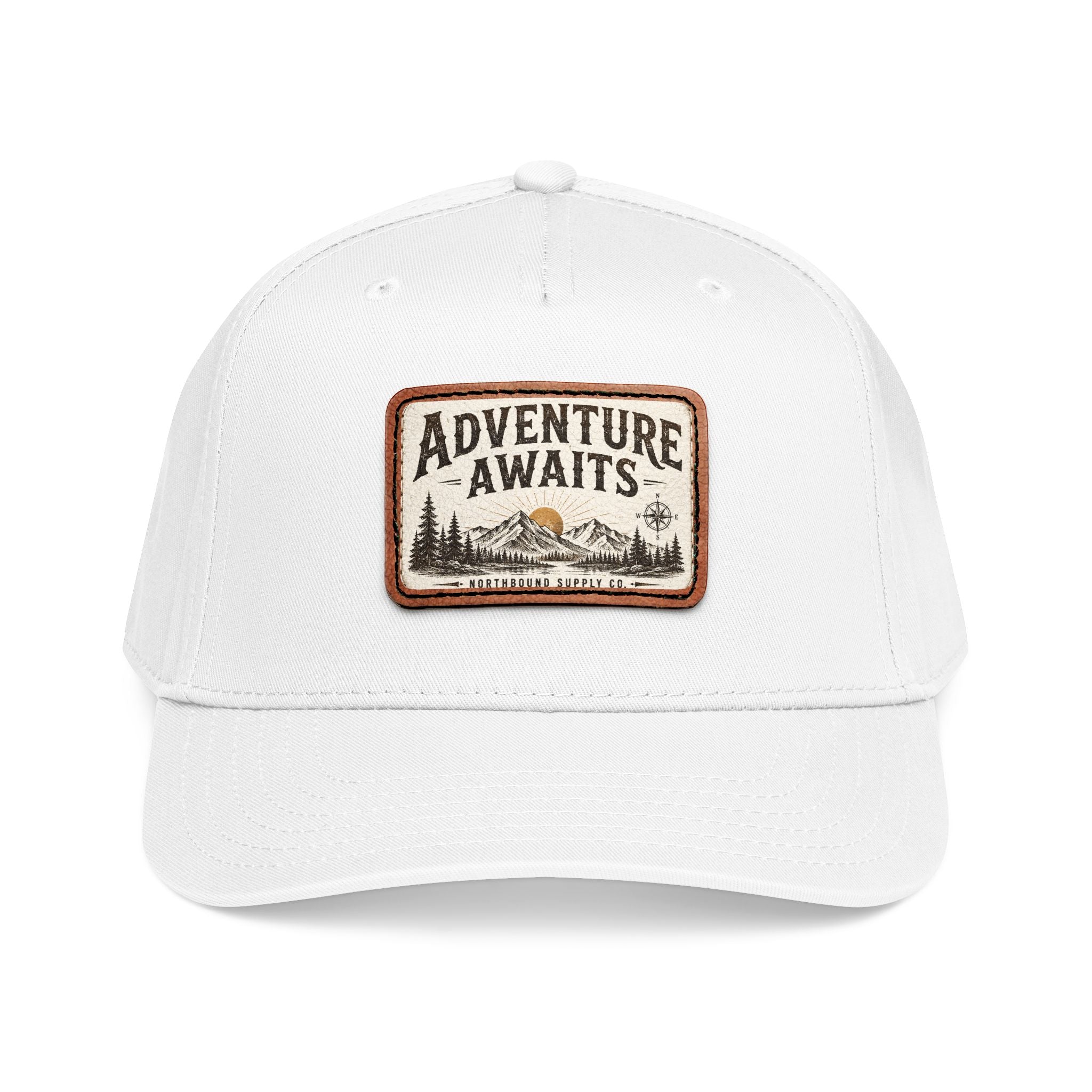HP-002.5 Adventure Awaits Leather Patch Baseball Cap