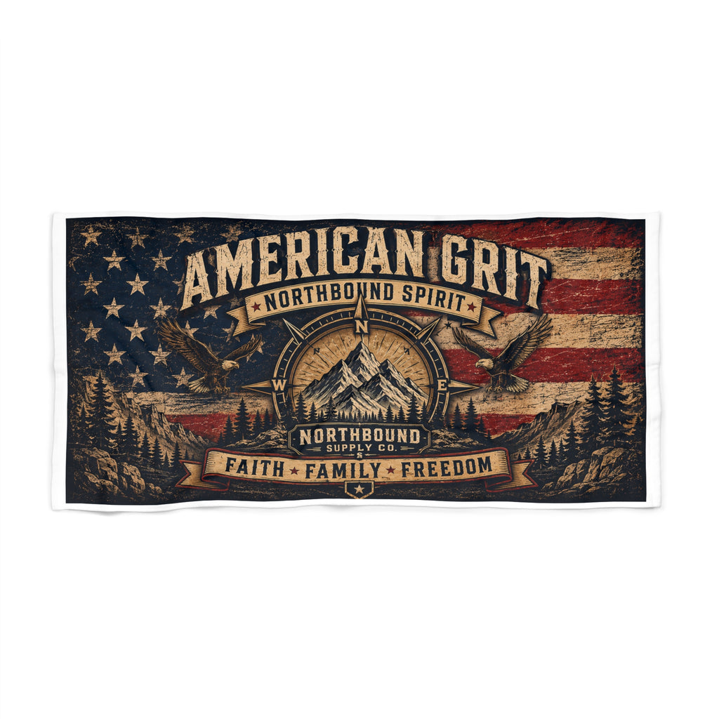 BT-004 American Grit Flag Beach Towel